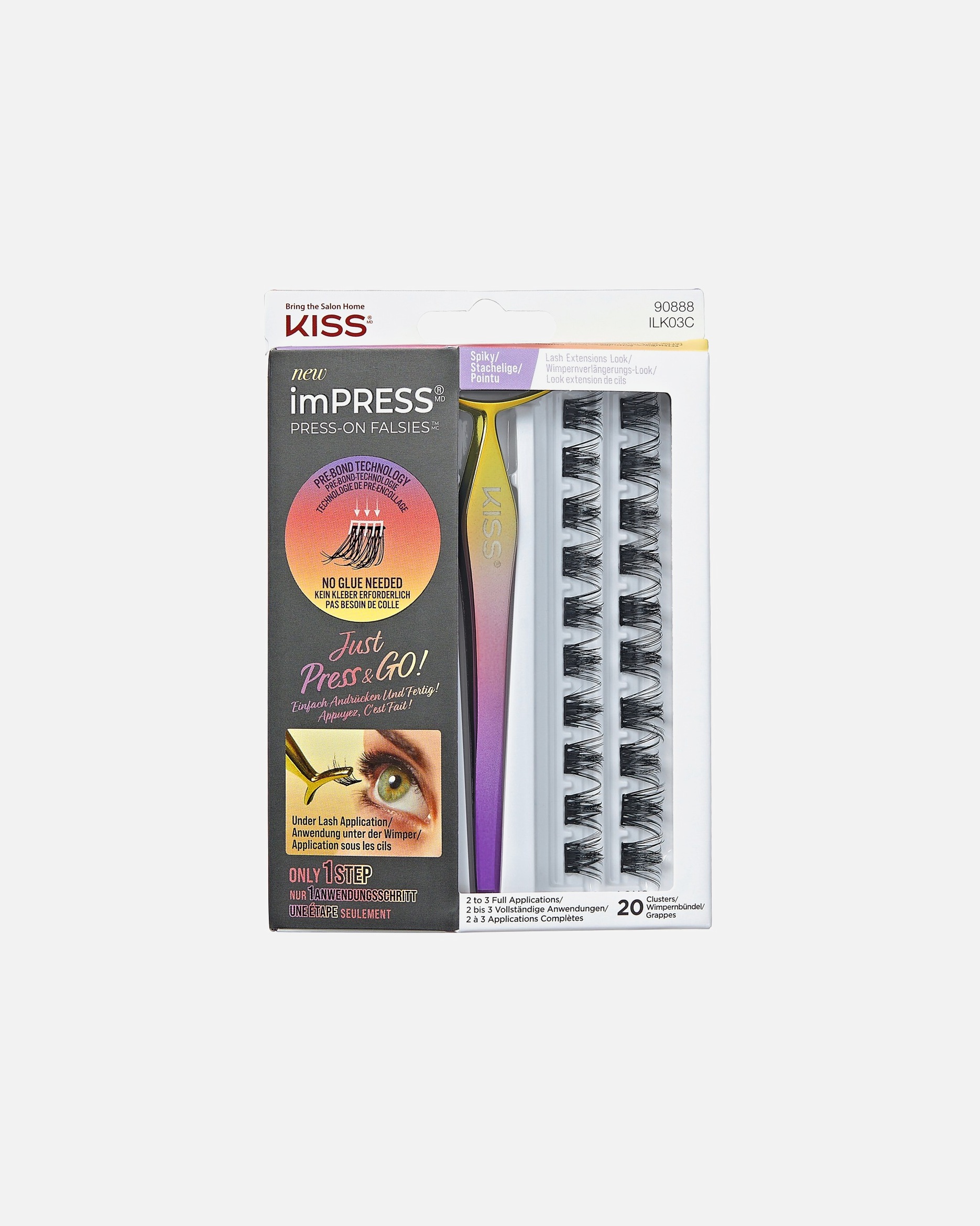 cils artificiels pour UnisexeKISSSpikyQuantité: 1