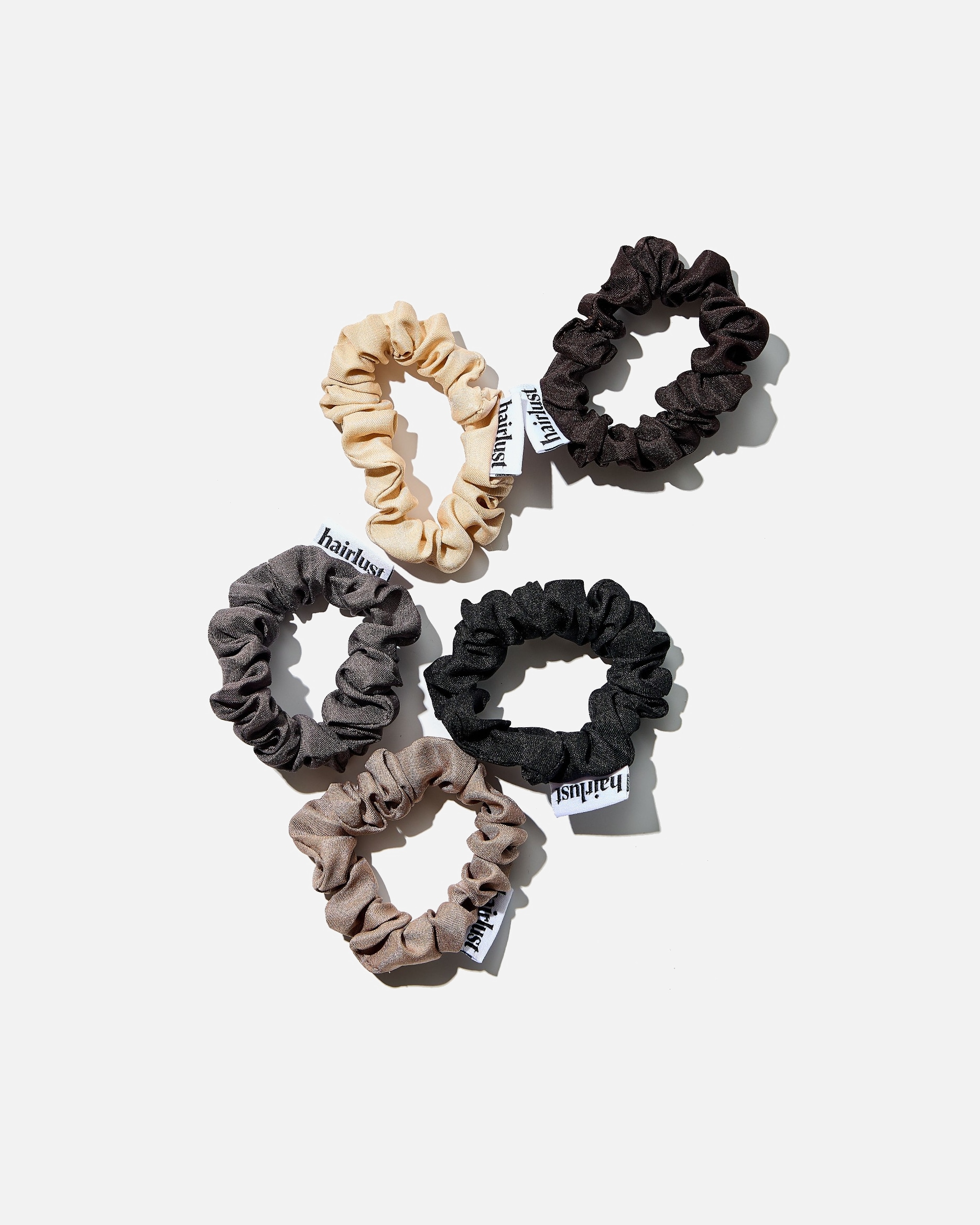 Haarelastiekje voor HairlustSatin Silk Scrunchies, Coffee1 stuk