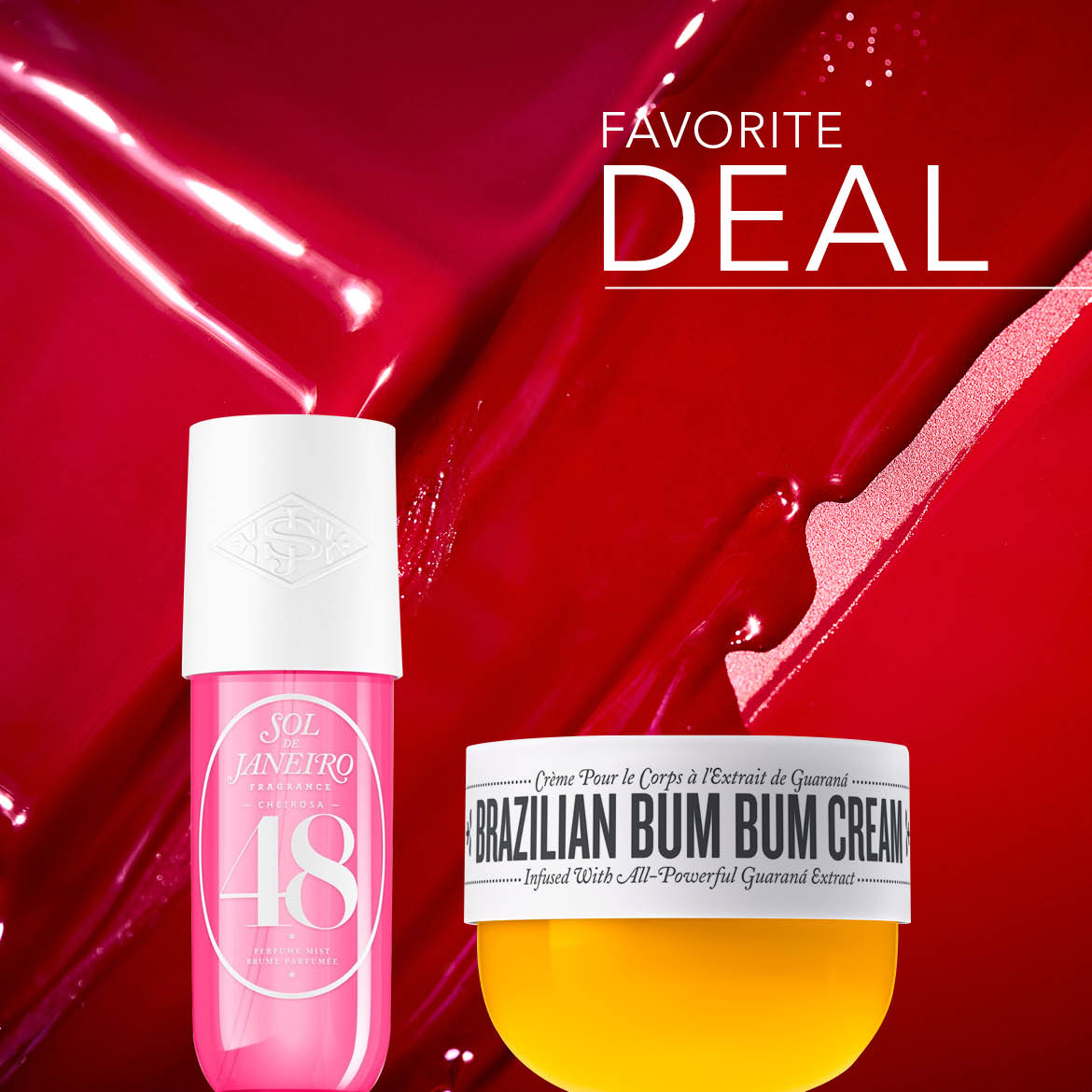 Ontdek de Sol de Janeiro geurcollectie met de Brazilian Bum Bum Cream en de Cheirosa '48 geurmist, nu met een favoriete deal!