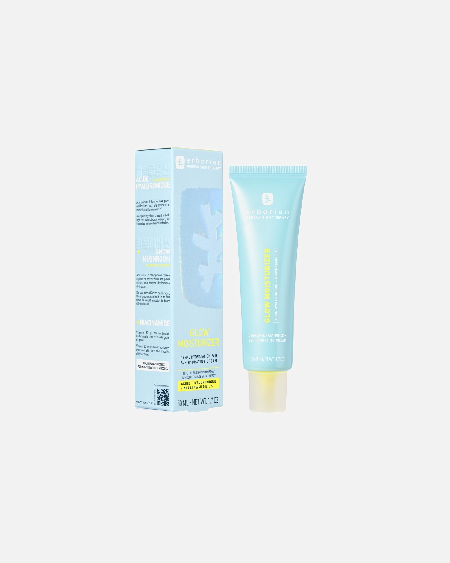 Dagcrème voor UnisexERBORIANGlow Moisturizer50 ml