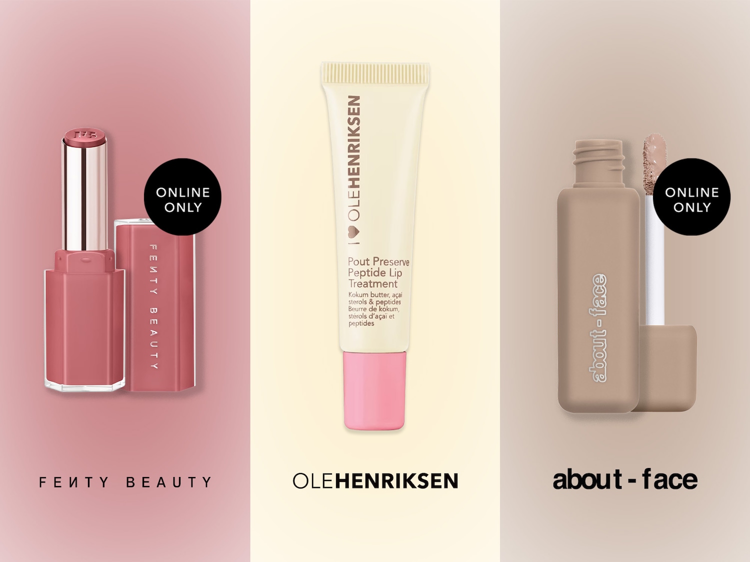 Ontdek Fenty Beauty's lippenstift, exclusief online verkrijgbaar, in een elegante roze tint.
