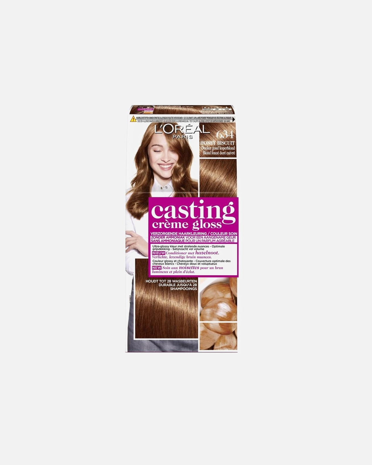 Haarverf voor UnisexL’Oréal ParisCasting Crème Gloss634 Honey Biscuit