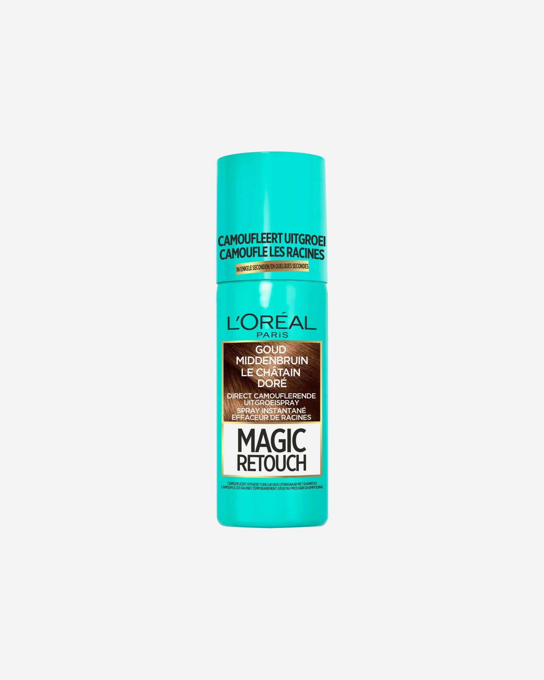 Haarverf voor UnisexL’Oréal ParisMagic Retouch - Camouflerende Uitgroeispray10 - Goud Middenbruin