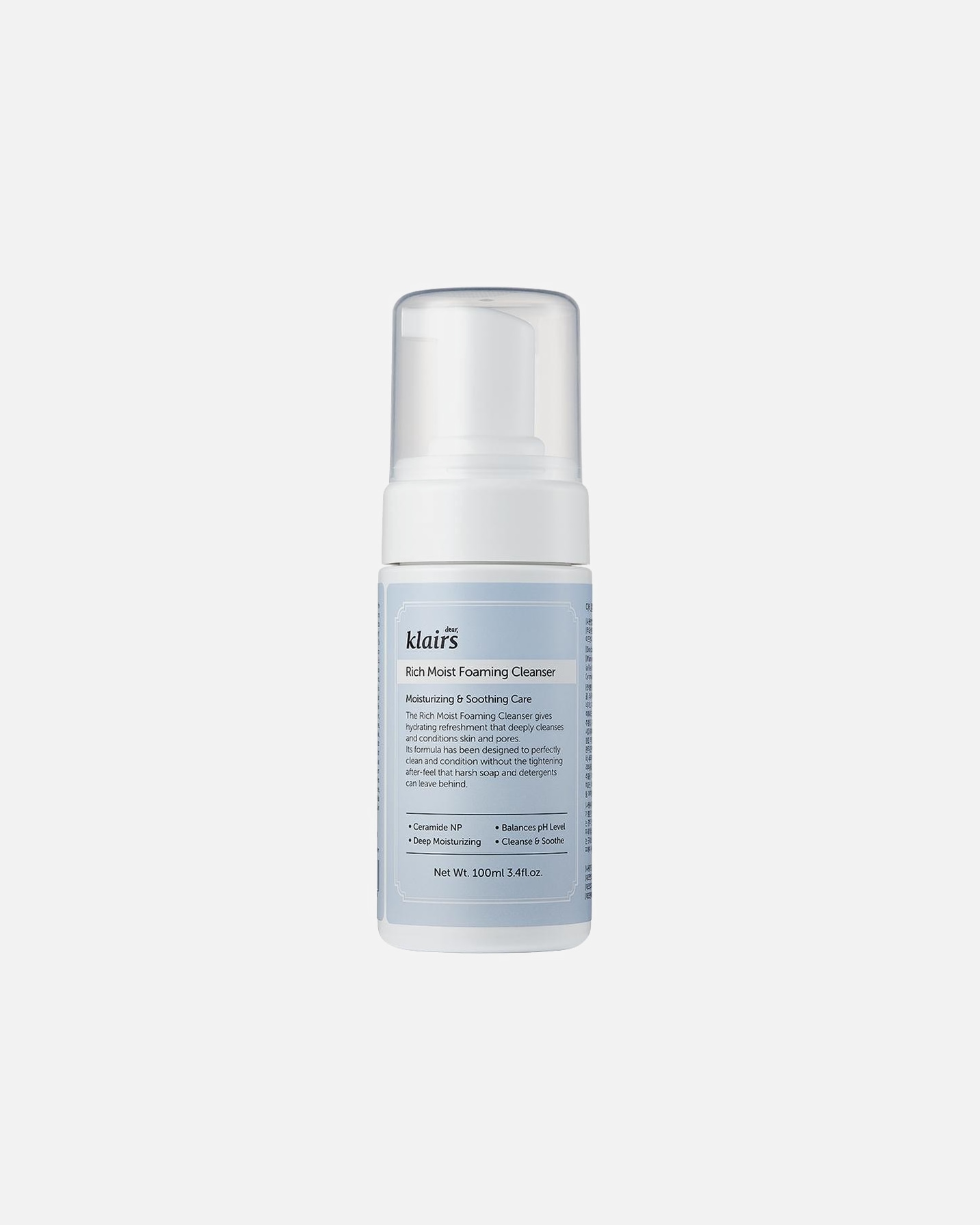 Reinigingscrème voor UnisexDear KlairsRich MoistRich Moist Foaming Cleanser100 ml