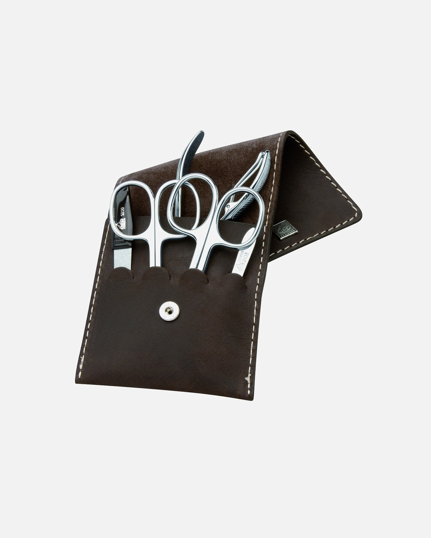 Etui voor UnisexERBEDefault Brand LineManicure Pocket Case Range "Mountain Bear", brown, 5 pcs.1 stuk