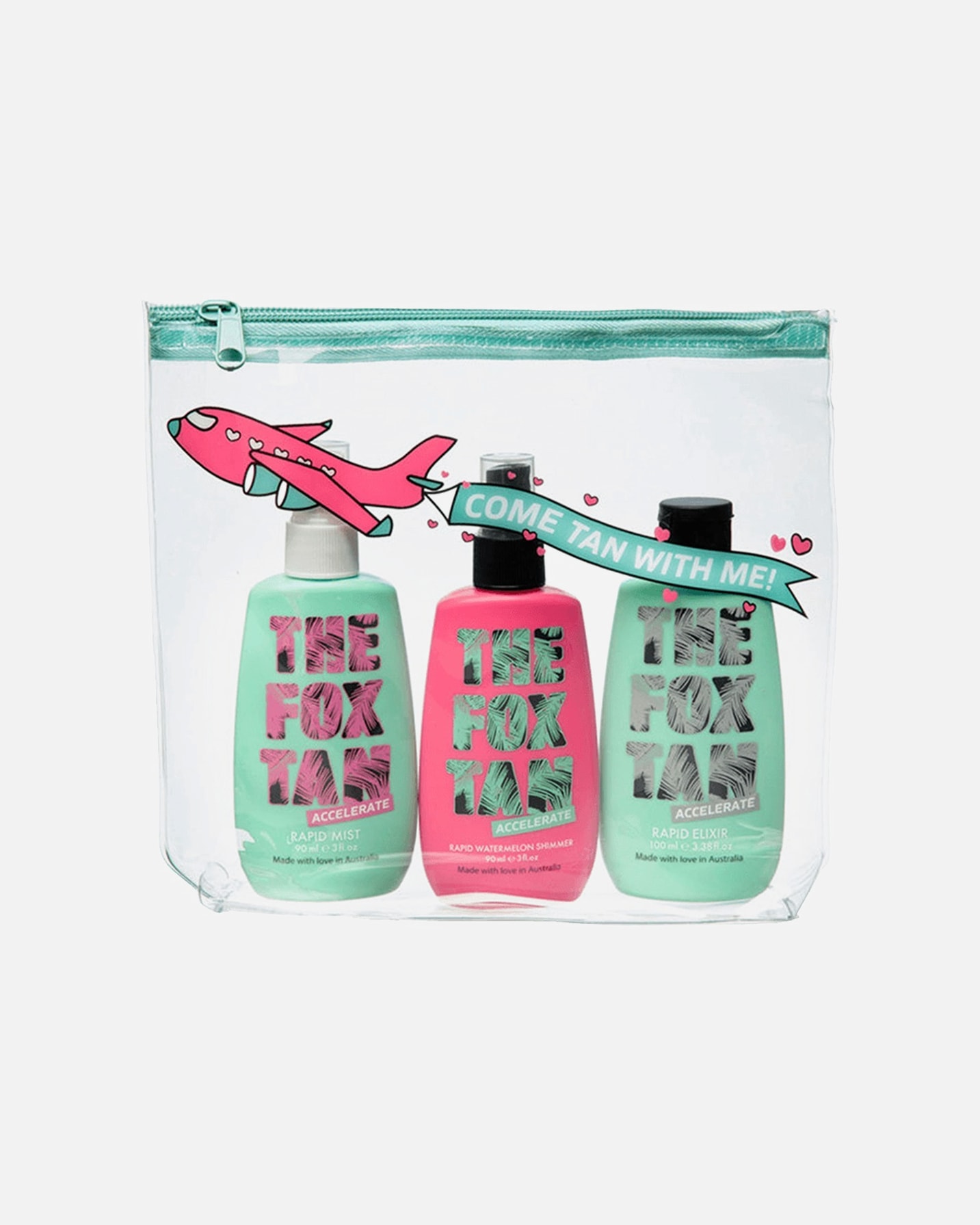 Kit de Soins Solaires pour UnisexeTHE FOX TANThe Jet Setters280 ml