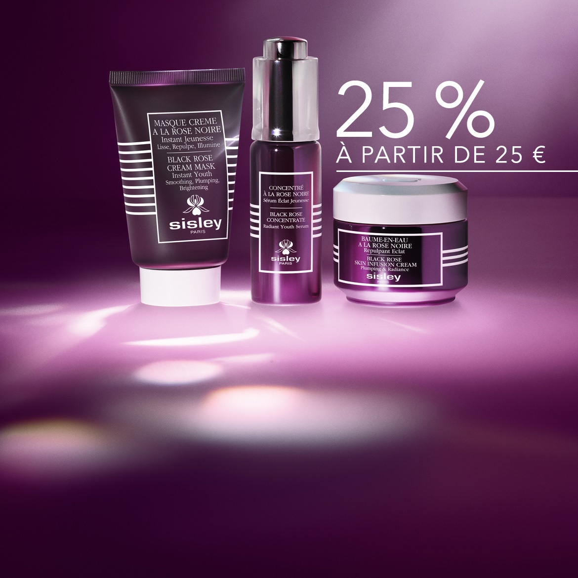 Découvrez le Masque Crème à la Rose Noire de Sisley, un soin jeunesse instantané qui lisse, repulpe et illumine votre peau, présenté dans un élégant tube noir.