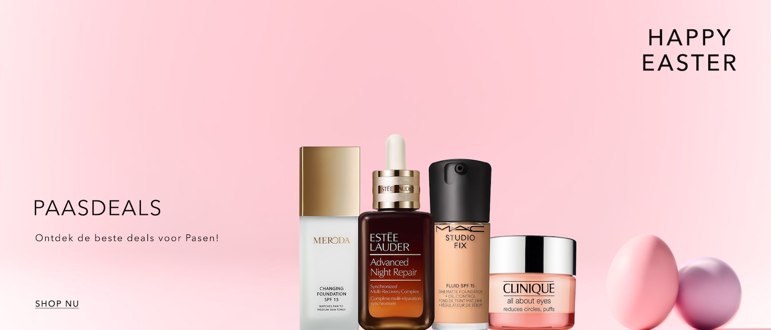 Vier Pasen met PAASDEALS en ontdek de beste deals voor Pasen, met merken zoals Estée Lauder, MAC en Clinique.