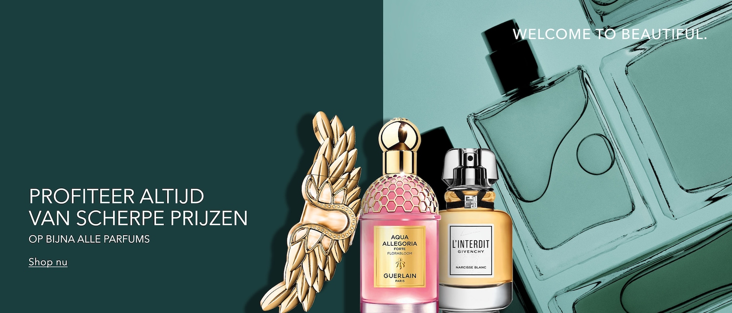 Welkom bij Beautiful, profiteer altijd van scherpe prijzen op bijna alle parfums, waaronder Aqua Allegoria Forte Florabloom van Guerlain en L'Interdit Narcisse Blanc van Givenchy; shop nu.