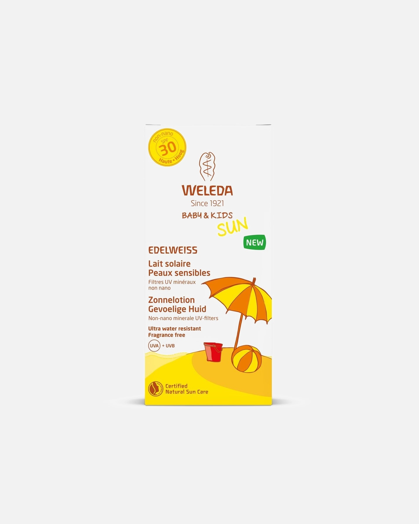 Zonnebalsem voor UnisexWeledaEdelweissZonnelotion Gevoelige Huid SPF30150 ml