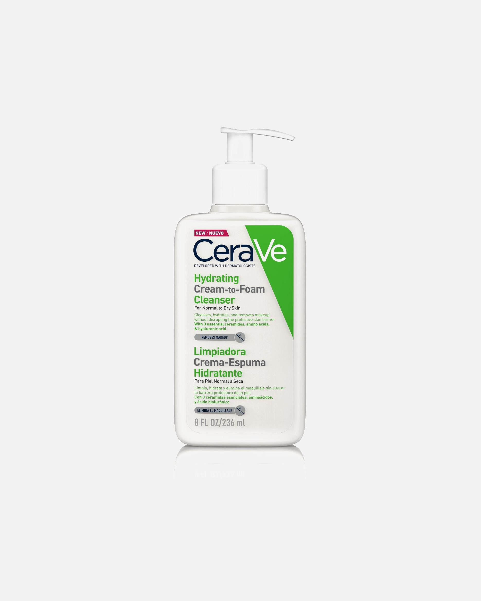 Mousse nettoyante visage pour UnisexeCeraVeDefault Brand LineCream To Foam Cleanser236 ml