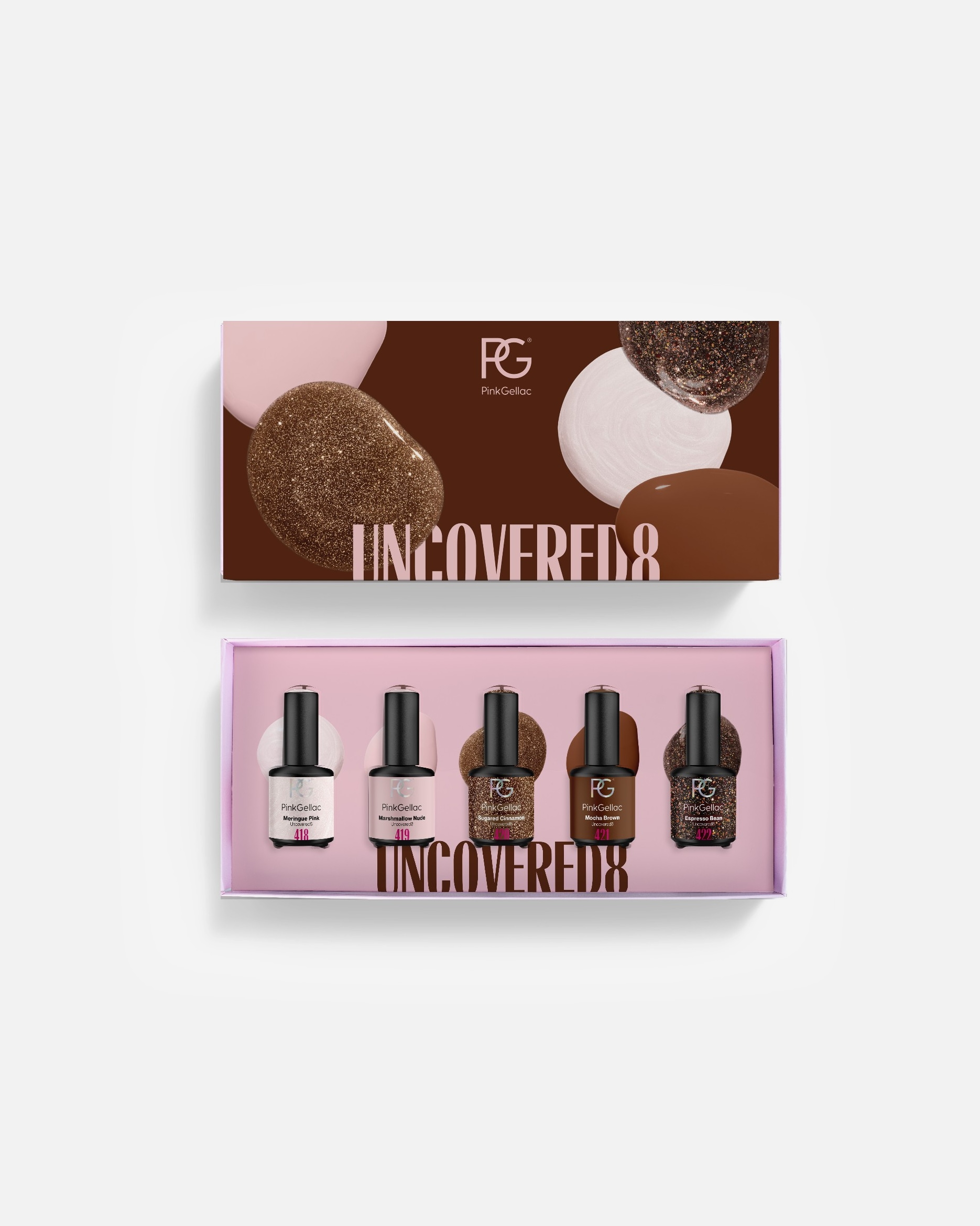 Coffret de vernis à ongles pour FemmePink GellacVernis Semi-Premanent Coffret1 unité