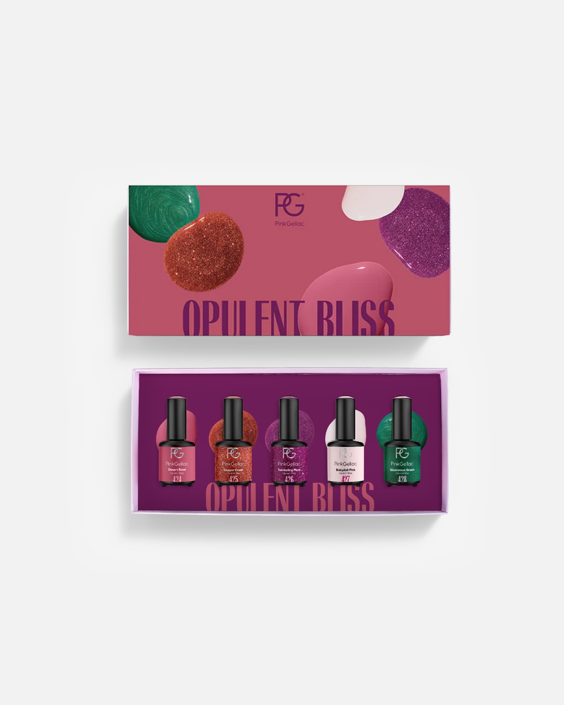 Coffret de vernis à ongles pour FemmePink GellacVernis Semi-Premanent Coffret1 unité