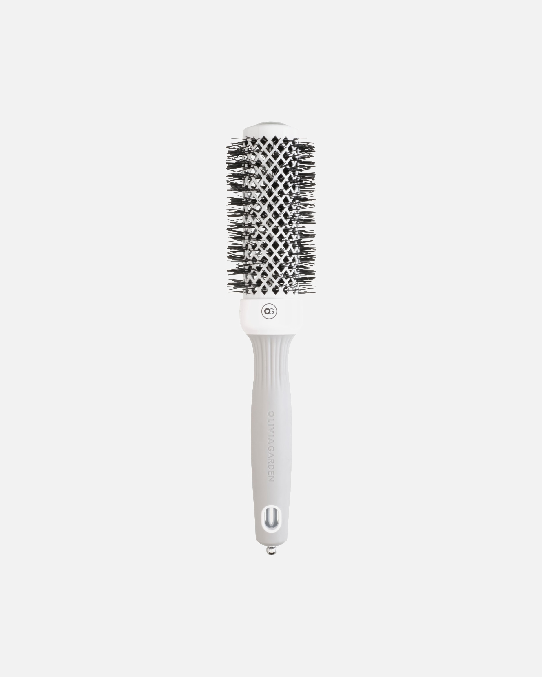 Ronde borstel voor UnisexOlivia GardenEXPERTExpert Blowout Shine White & Grey35 mm