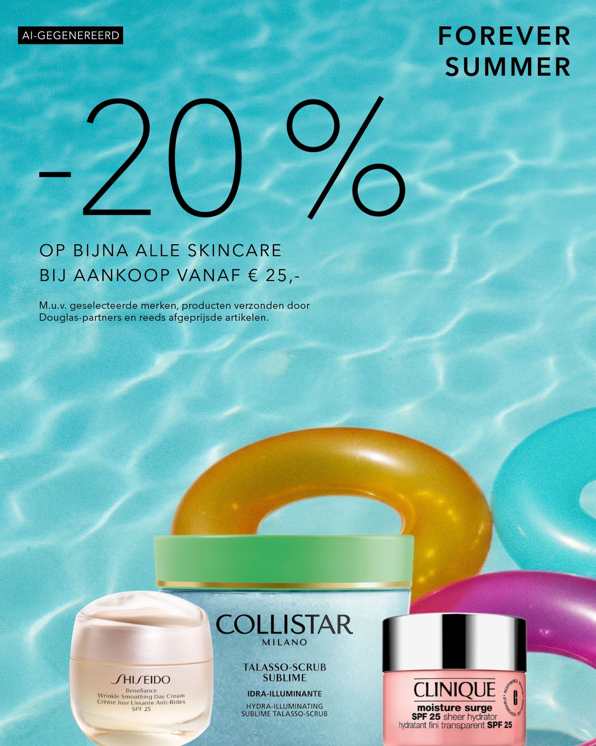 Profiteer van 20% korting op bijna alle skincare bij aankoop vanaf € 25,-, met uitzondering van geselecteerde merken, producten verzonden door Douglas-partners en reeds afgeprijsde artikelen.