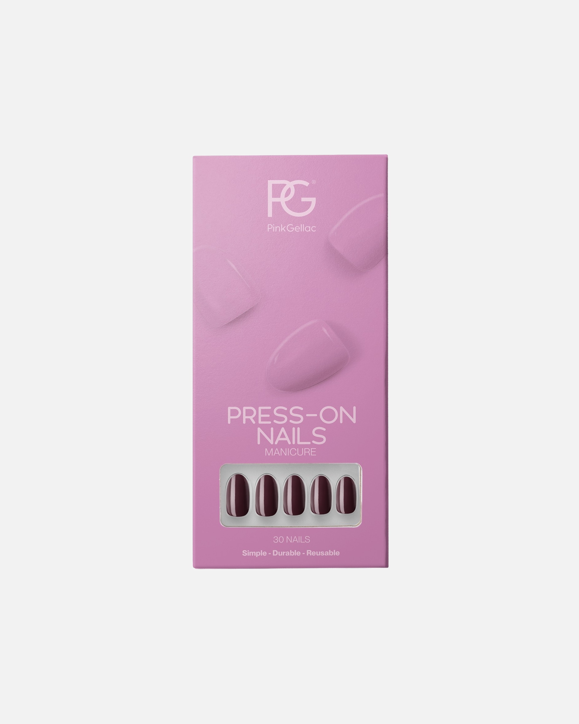 faux ongles pour UnisexePink GellacOngles acryliques Medium332 - SANGRIA RED