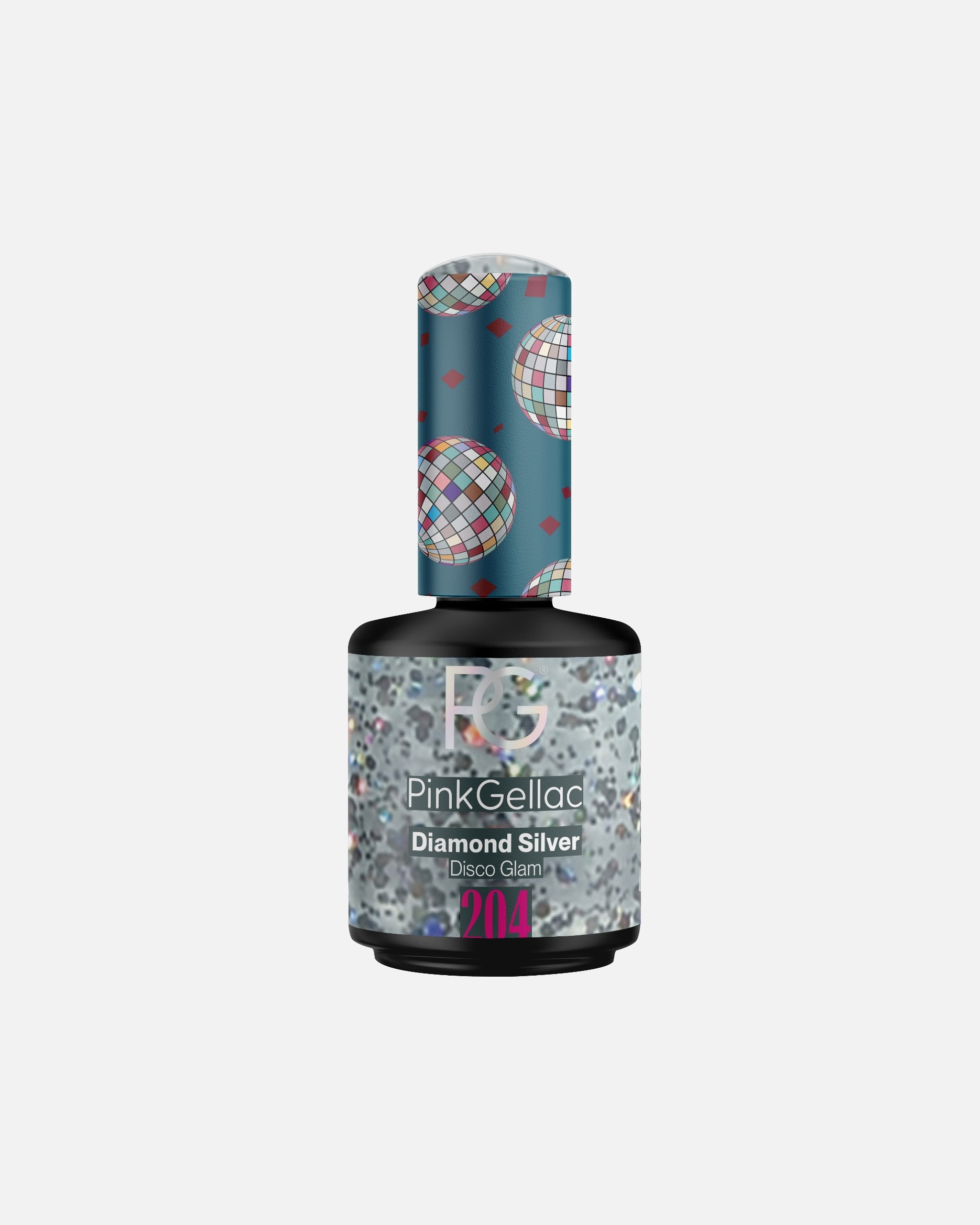 UV-nagellak voor UnisexPink GellacGel Nagellak204 Diamond Silver