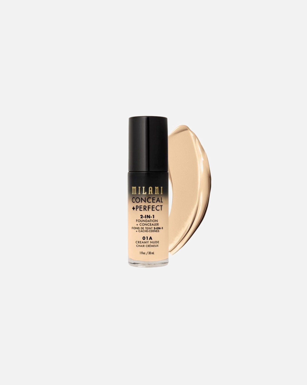 Foundation voor UnisexMilani2-in-1 Concealer +01A Creamy Nude