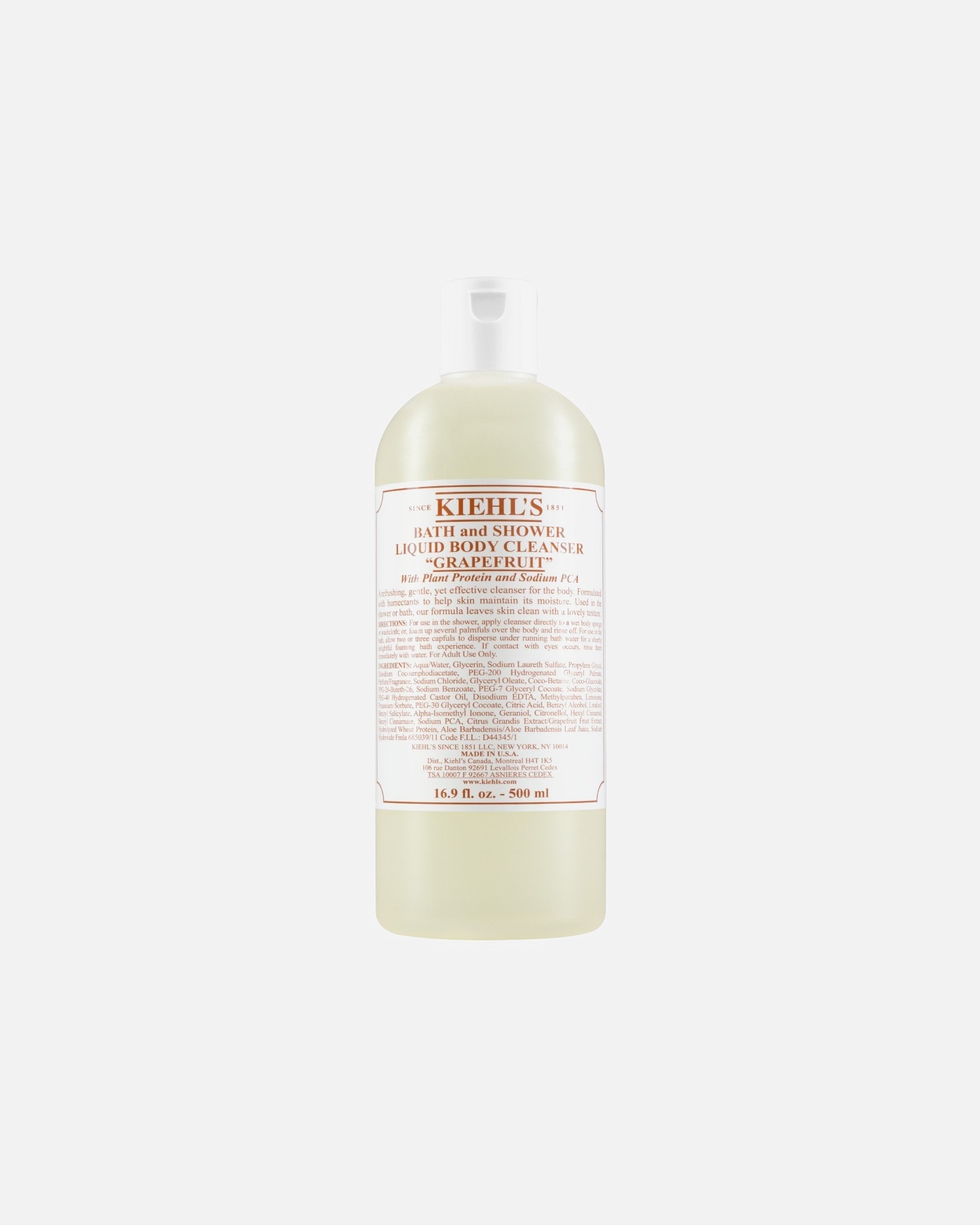 Gel douche pour FemmeKiehl’sBath and Shower Liquid Body Cleanser Grapefruit500 ml