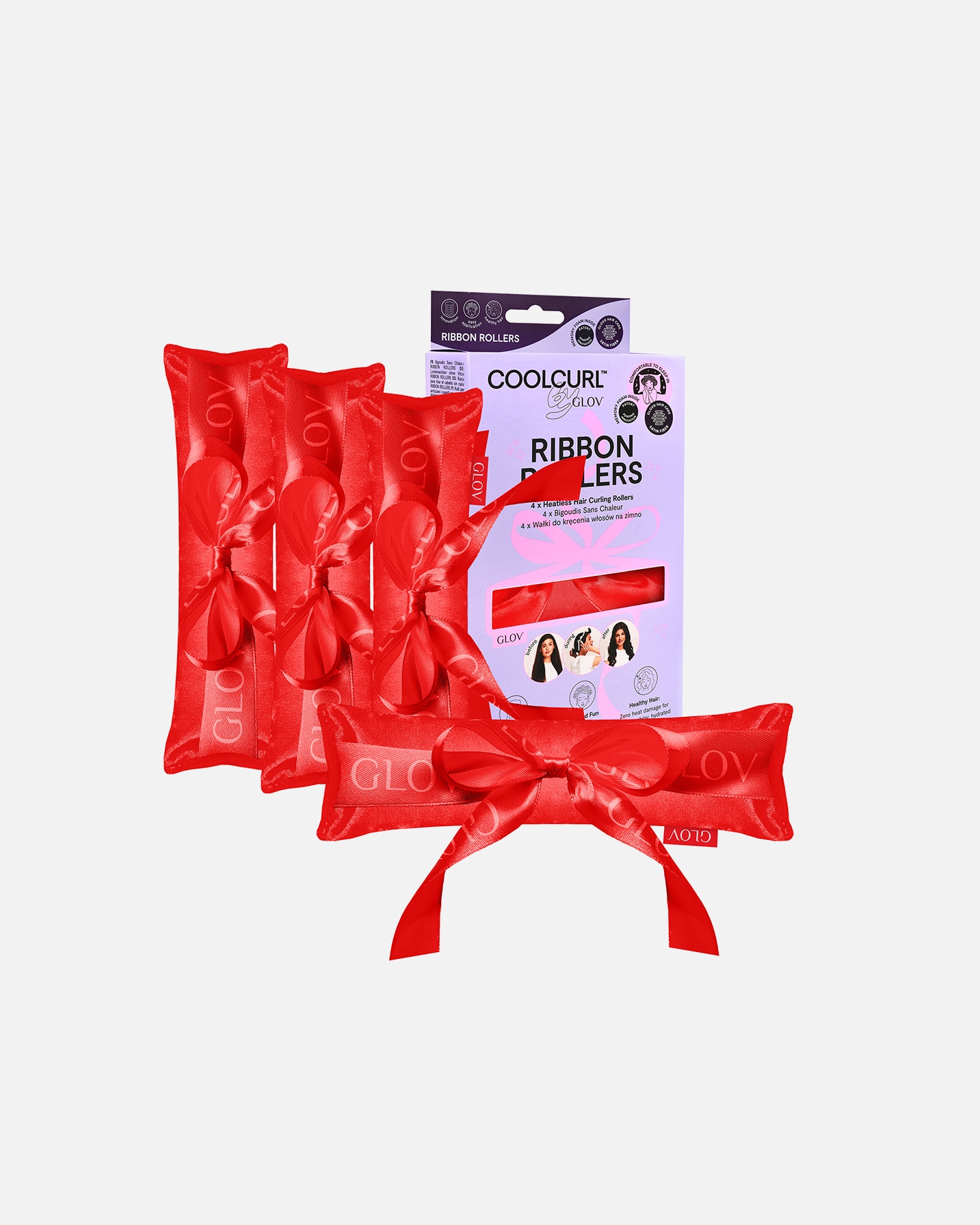 Haarrollers voor GLOVRibbon RollersRED
