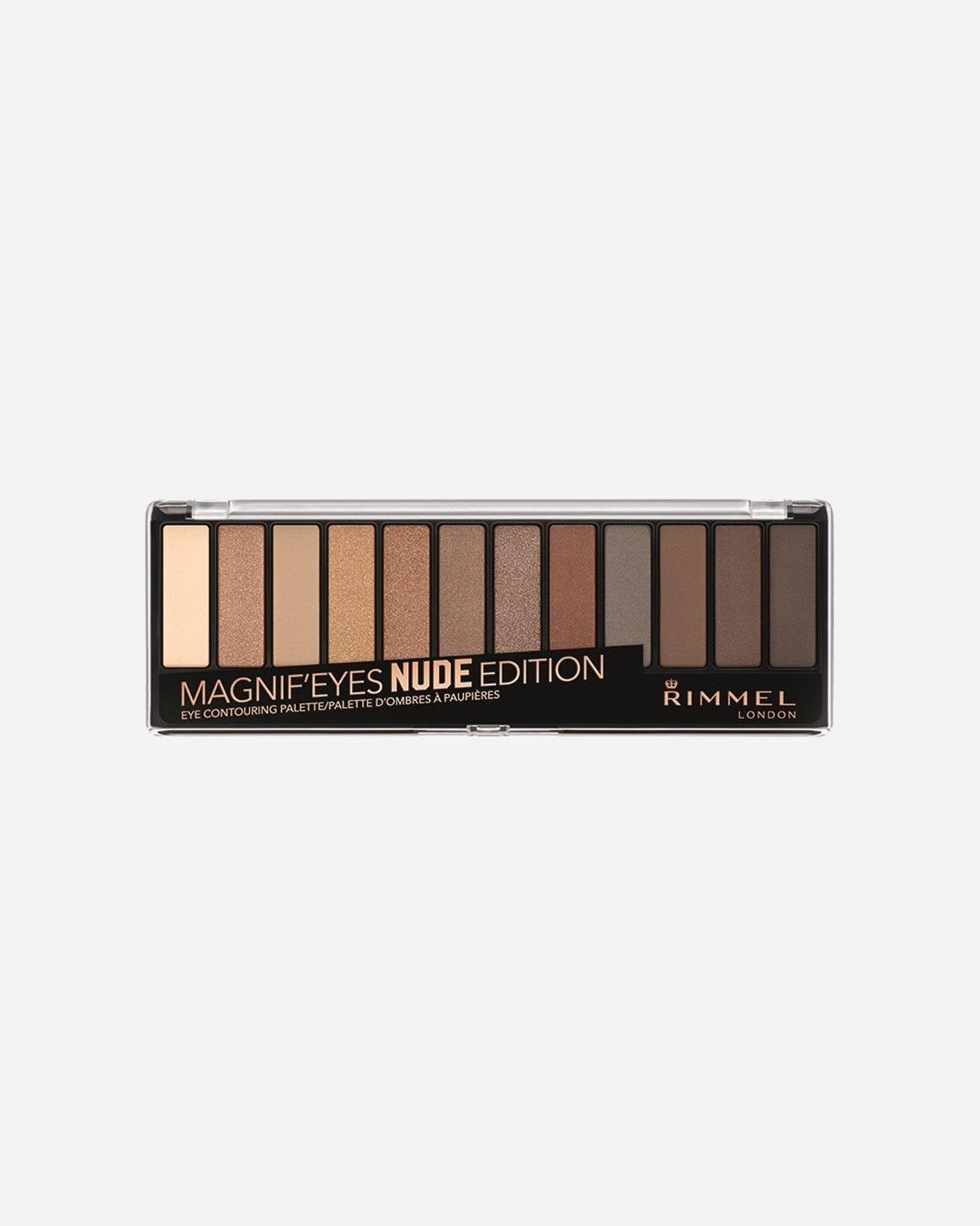 Fard à paupières pour FemmeRimmel LondonPALETTE MAGNIFEYES 12 PAN 001 NUDE EDITION14.16 Grammes