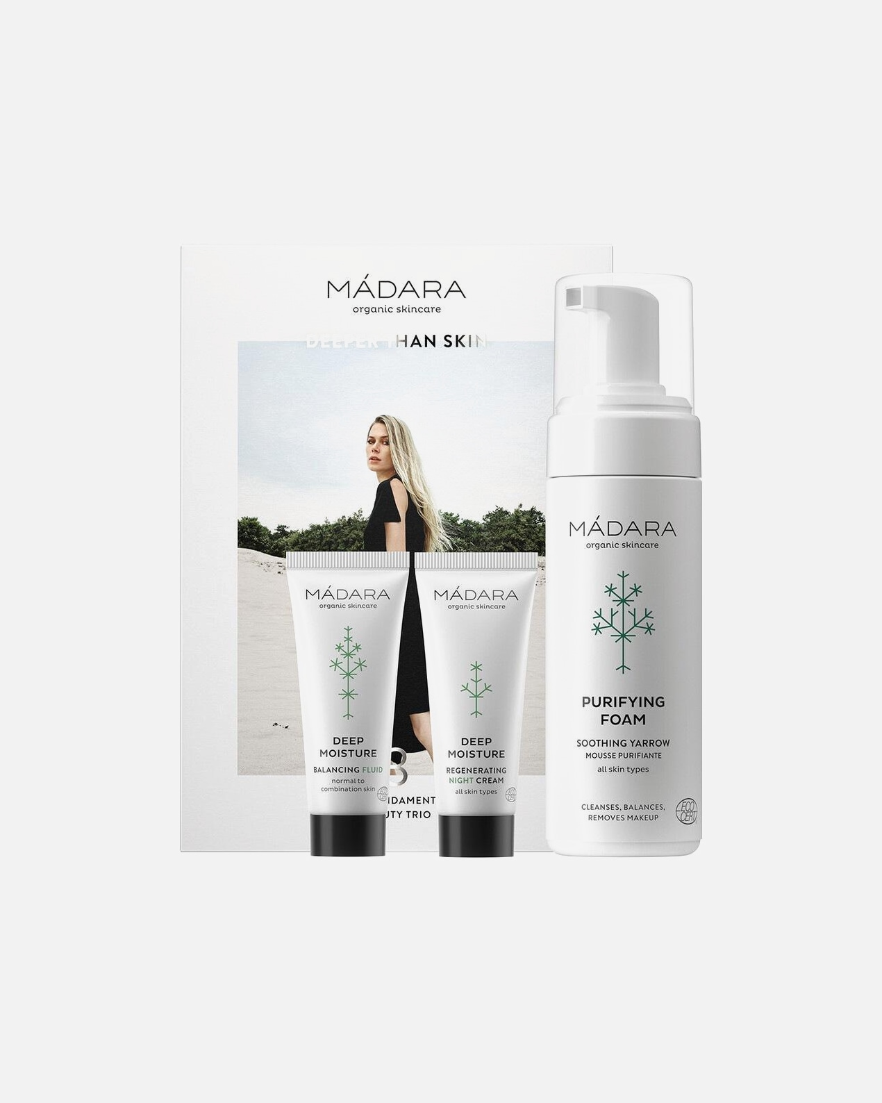 Gezichtsverzorgingsset voor UnisexMÁDARADeep MoistureThe Fundamental Beauty Trio 'Deeper Than Skin'0