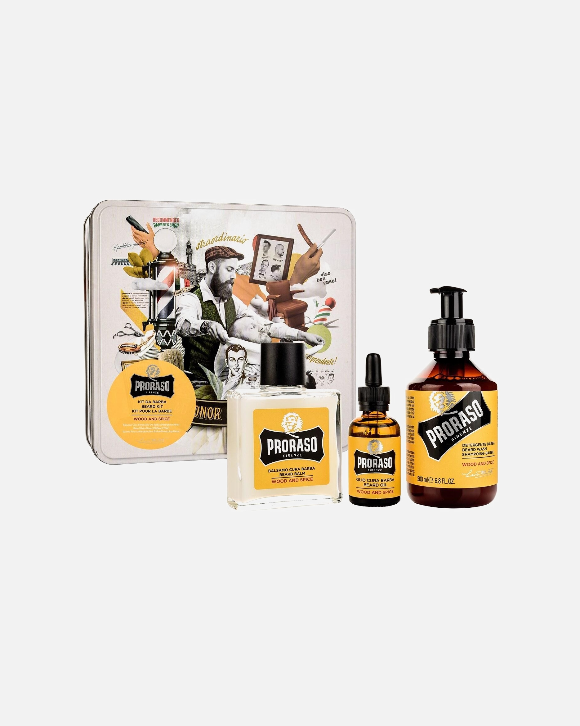 Coffret soin visage pour UnisexePRORASOBeard Kit Wood & SpiceBeard Kit Wood & Spice