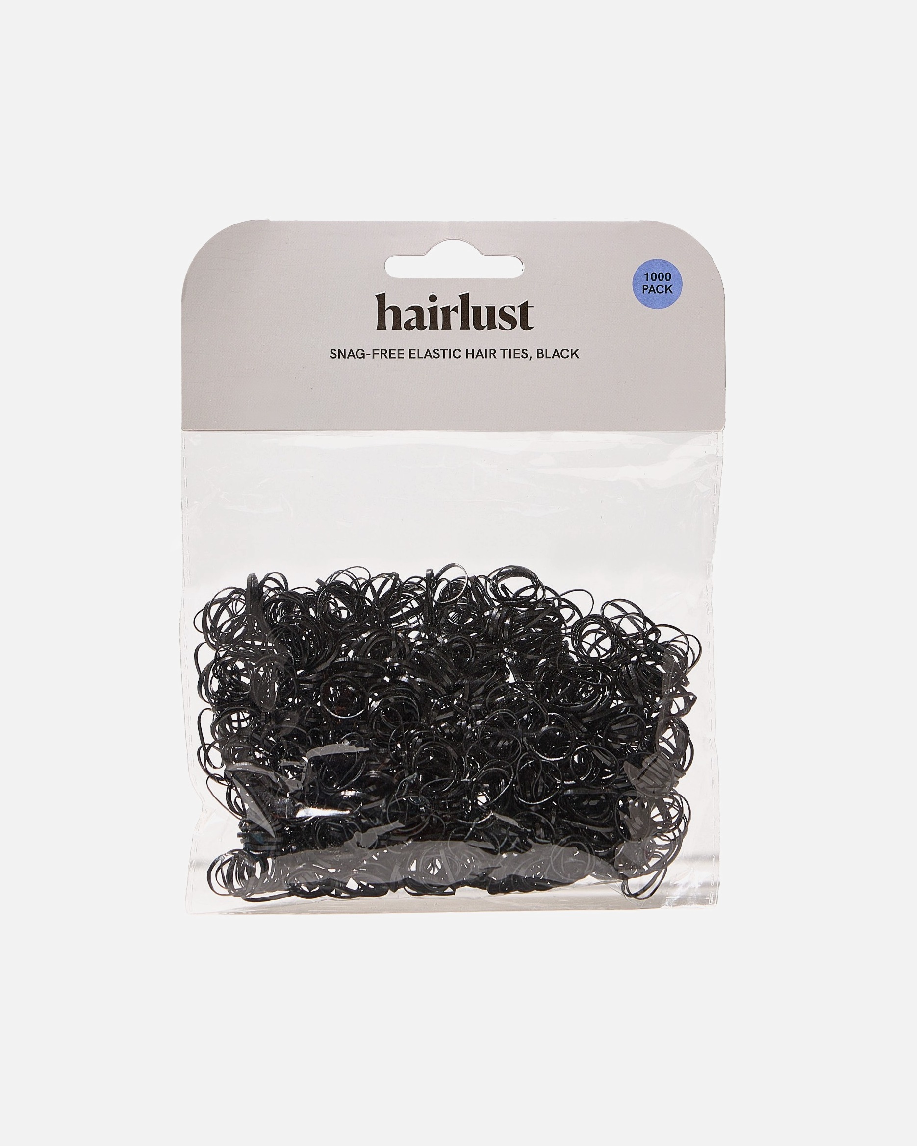Haarelastiekje voor HairlustSnag-Free Elastic Hair Ties, 1000-PackBLACK