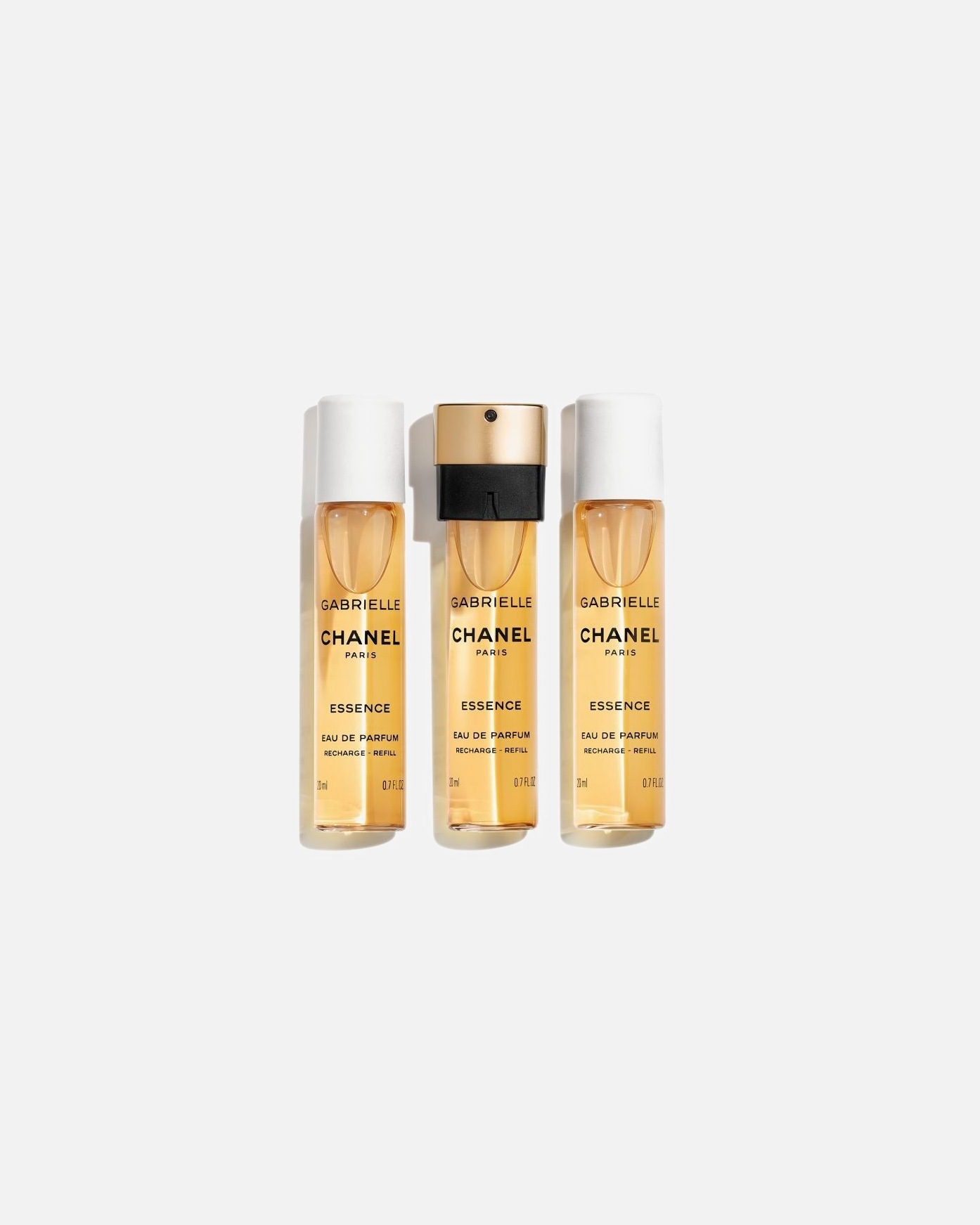 Eau de parfum voor UnisexGABRIELLE CHANELESSENCE TWIST AND SPRAY3x navullingen (elk 20 ml) zonder verstuiver - 60 ml