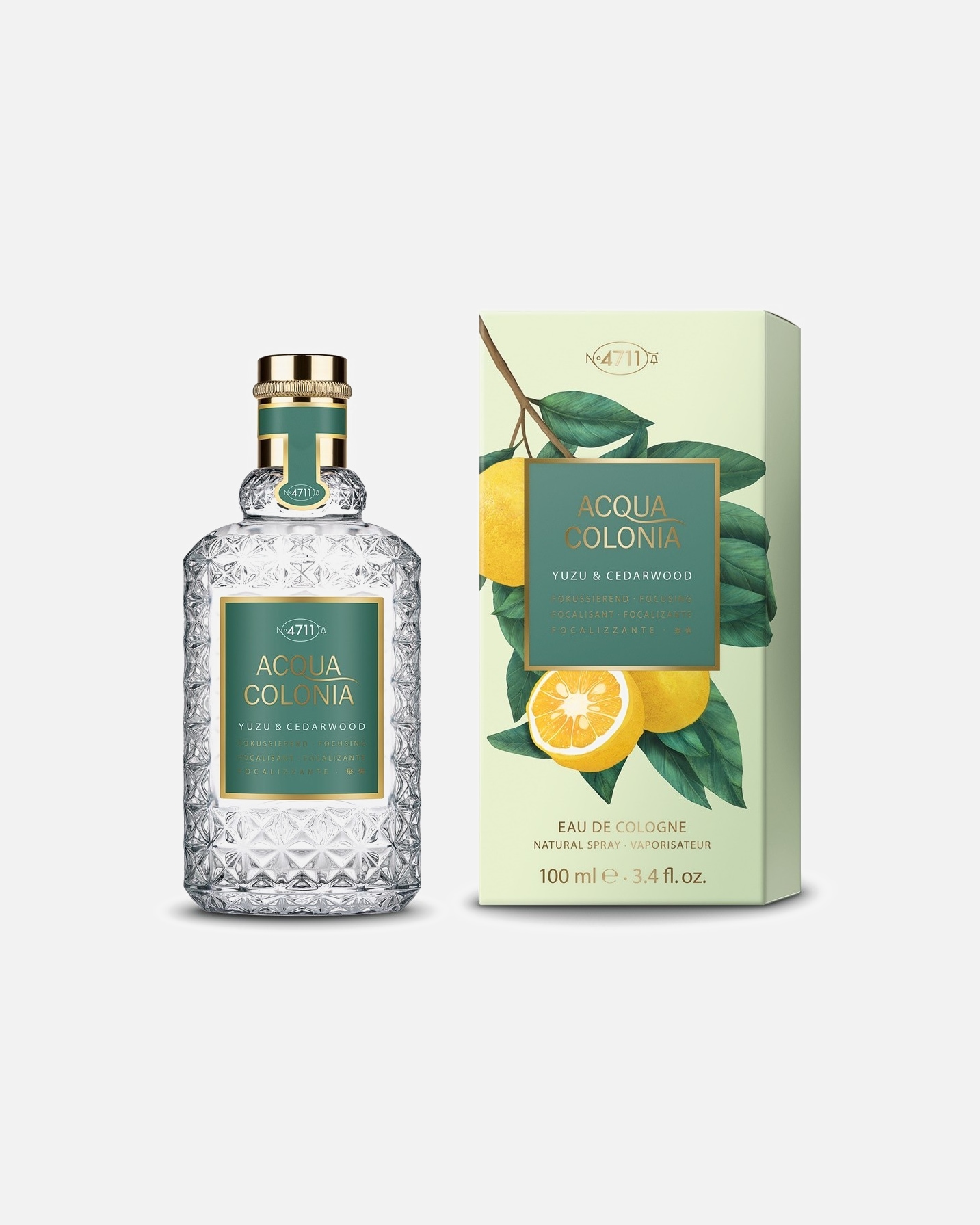 Eau de Cologne voor Unisex4711 Acqua ColoniaYuzu & CedarwoodEau de Cologne 50 ml Cederhout & Yuzu100 ml