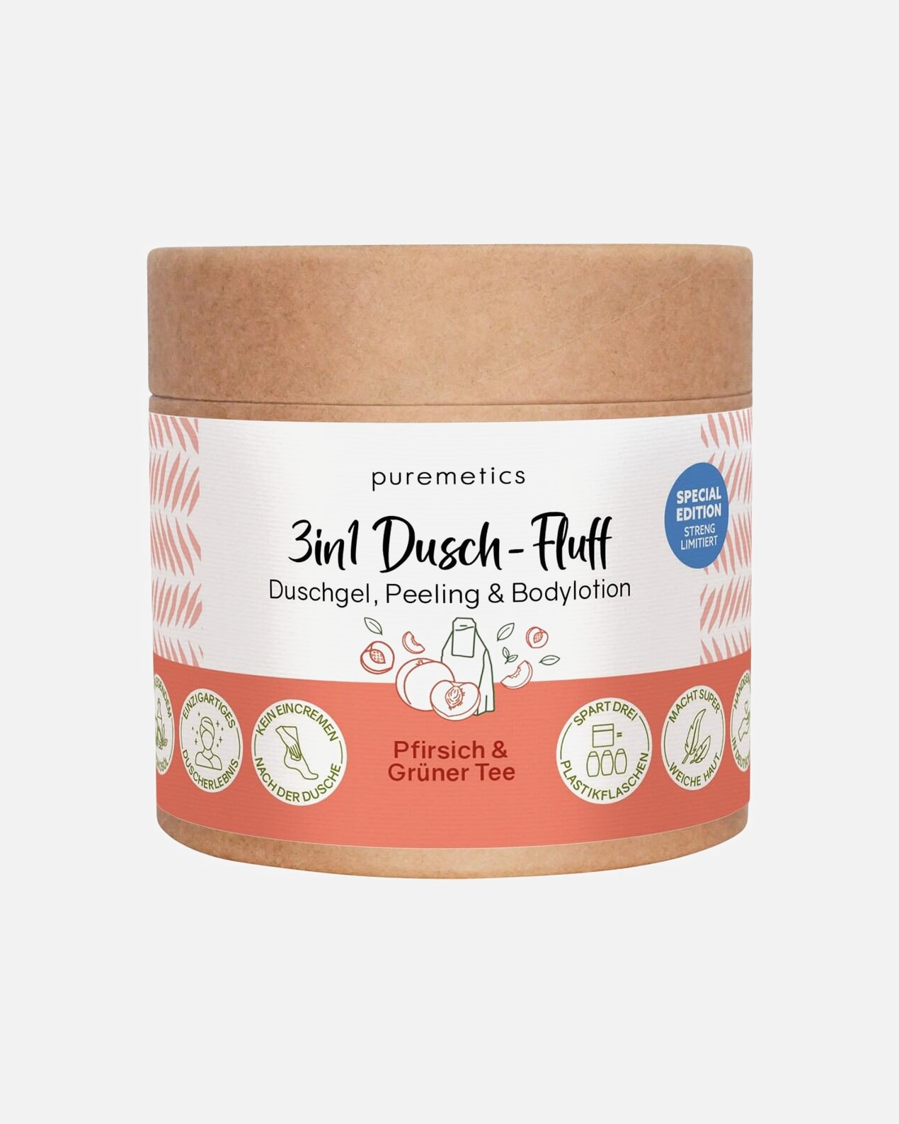 Gel douche pour UnisexepuremeticsDouche Fluff Pêche & Thé vert250 g