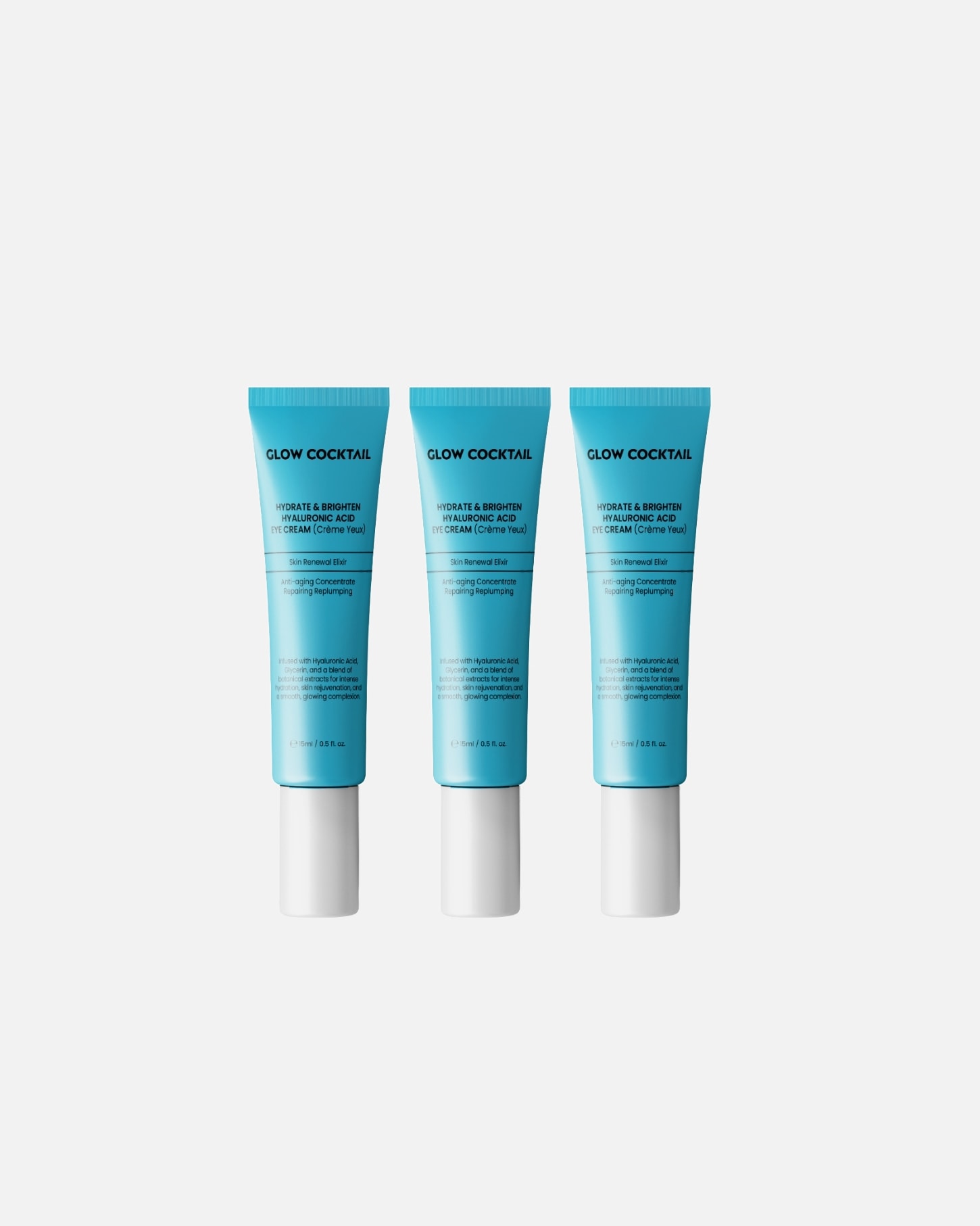 Crème contour des yeux pour FemmeGlow CocktailTrio de crèmes pour les yeux à l'acide hyaluronique1 pièce