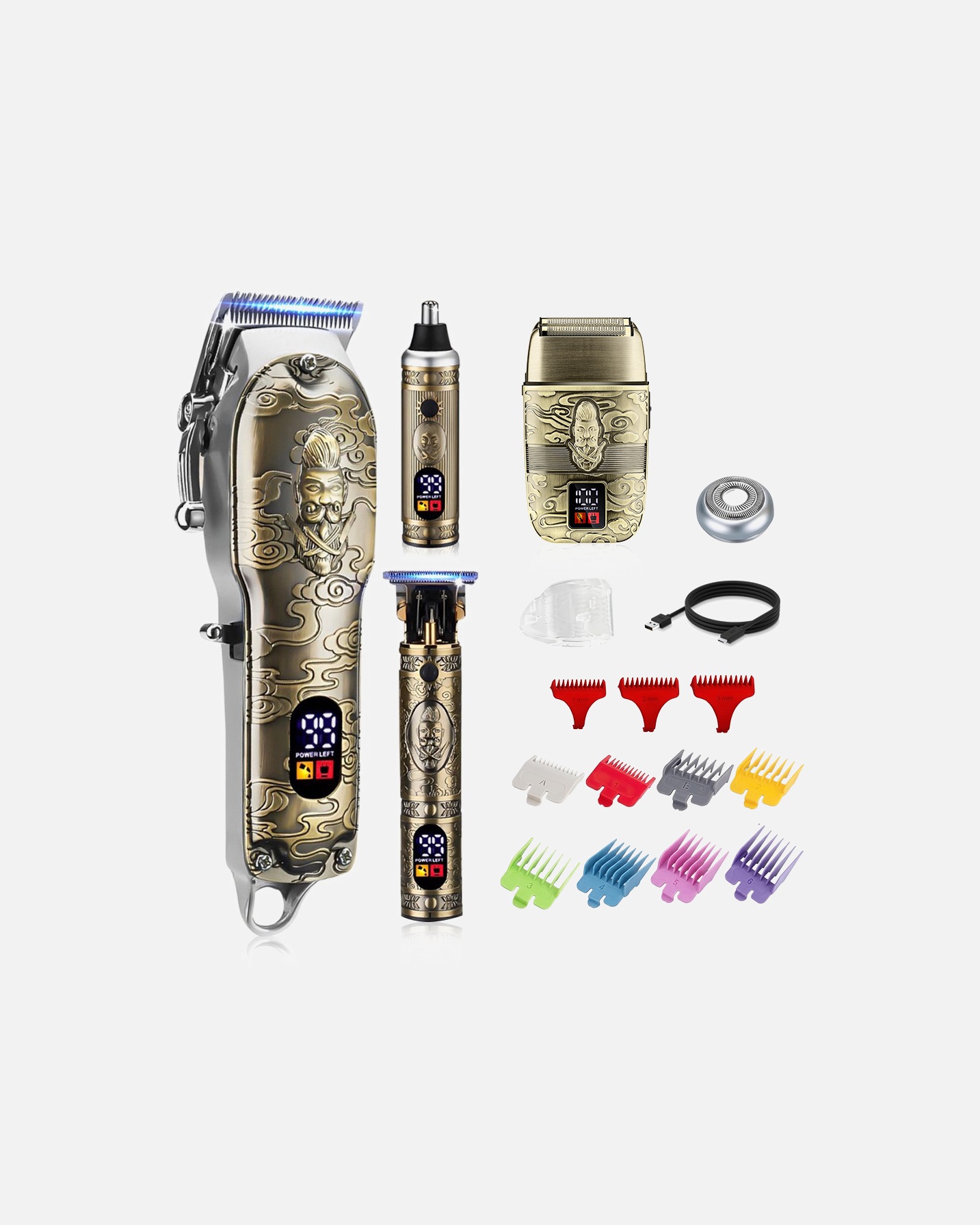 Tondeuse pour HommeSansbeauteDefault Brand LineTondeuse à cheveux professionnelle sans fil 5 en 1 avec rasoir à grille1 Piece