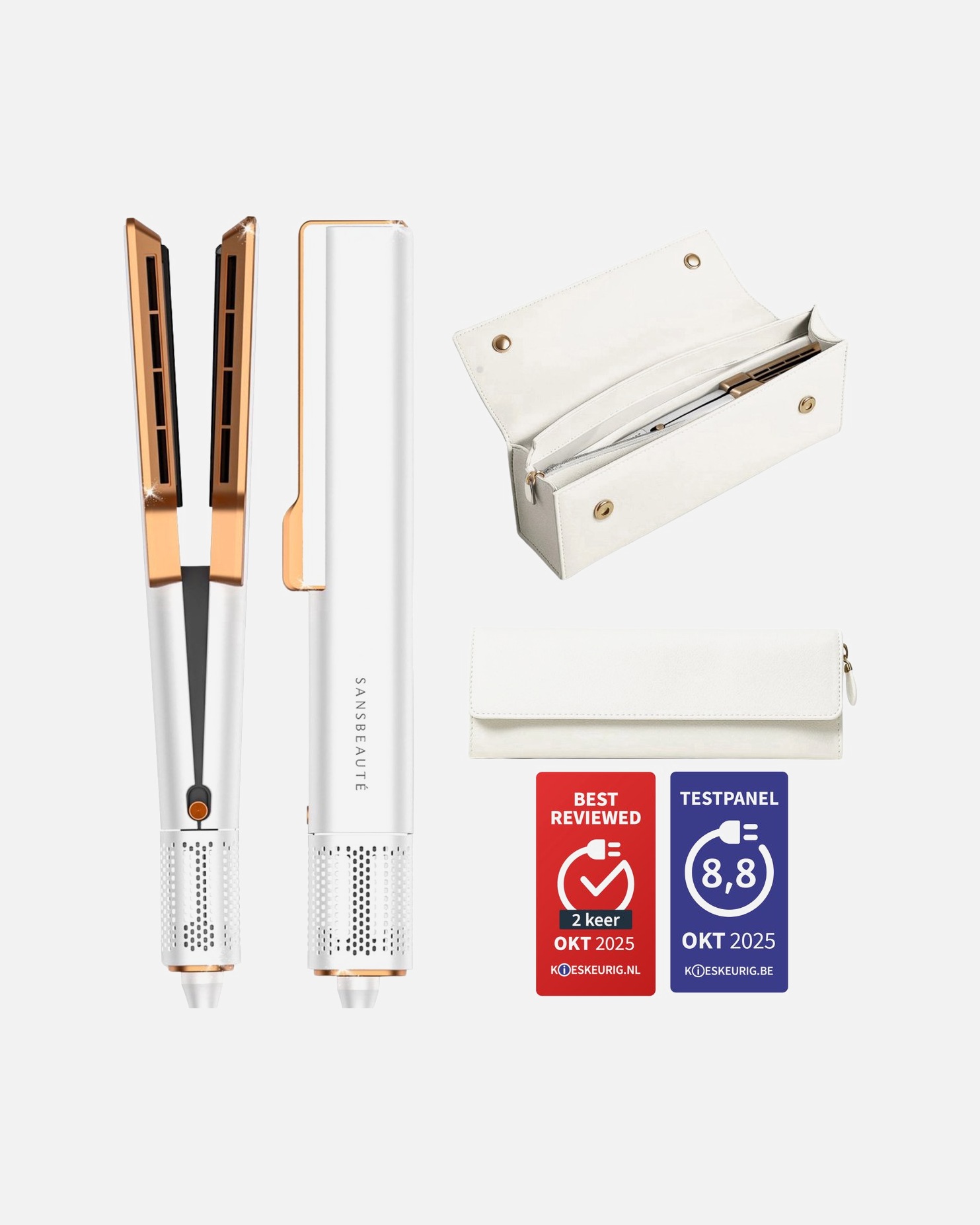 Kit coiffant pour UnisexeSansbeauteDefault Brand LineLisseur Sanstraight Wet-to-Dry avec étui de voyage - 2 en 1 - Sèche-cheveux & Lisseurs1 Piece