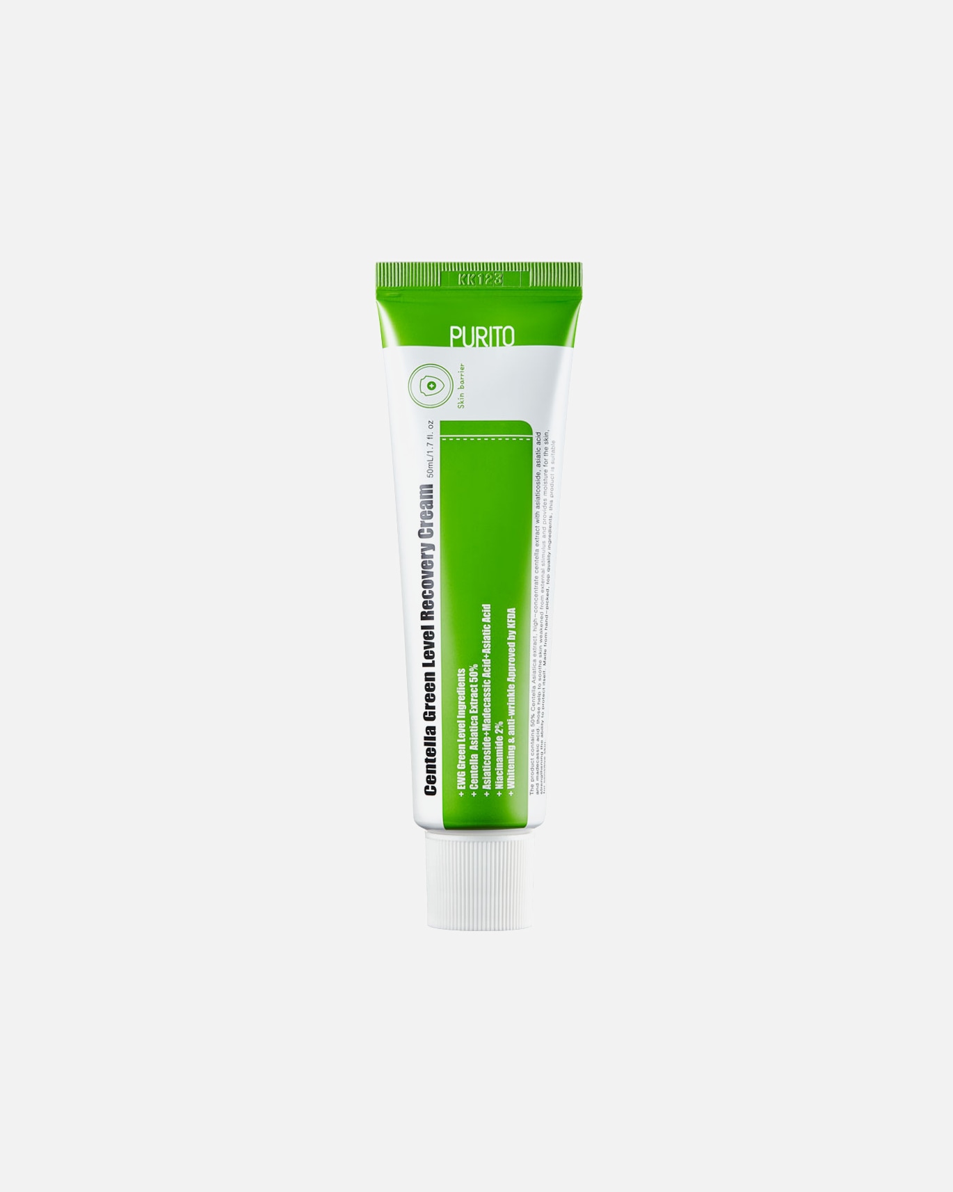 Gezichtscrème voor UnisexPURITOCentella Green Level Recovery Cream50 ml