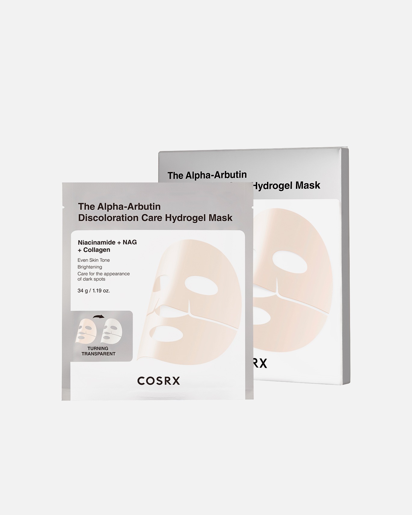 Masque tissu pour UnisexeCosrxThe Alpha-Arbutin Discoloration Care Hydrogel Mask 3er Pack3 Stück