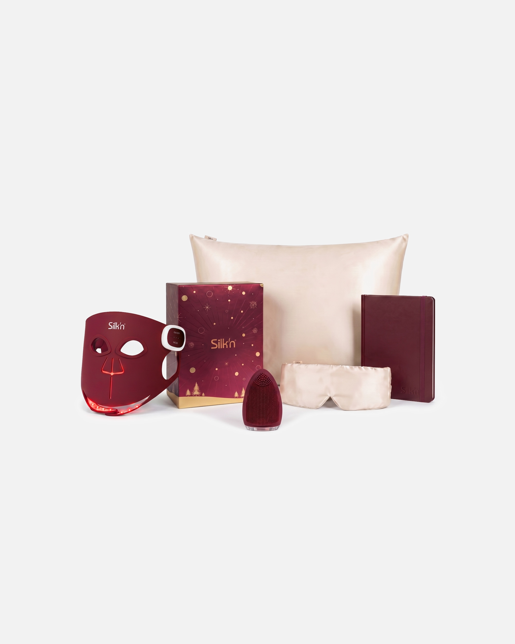 Masque à LED pour UnisexeSilk'nLED Face Mask Pro GiftboxBordeaux