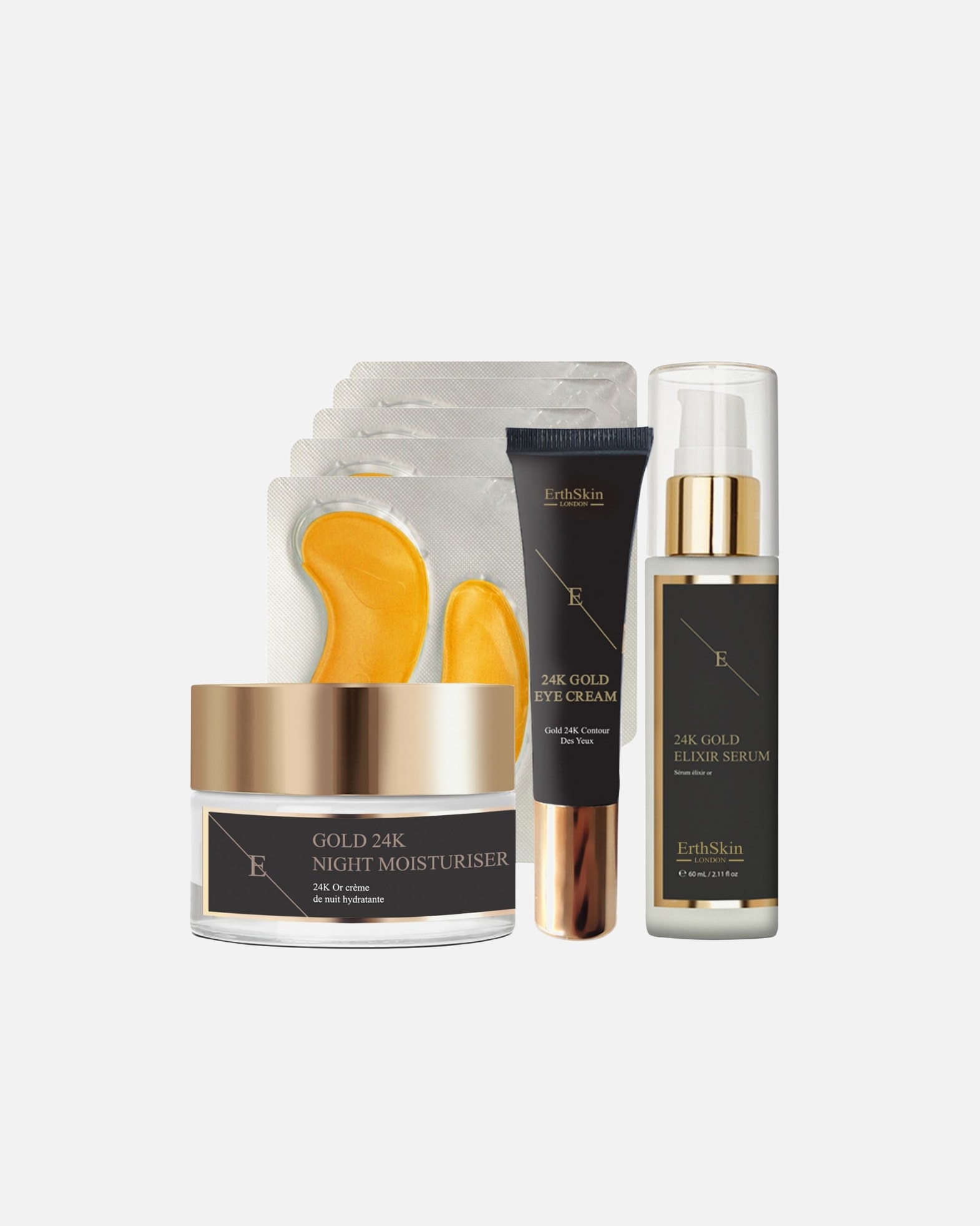 Coffret soin visage pour FemmeErthSkin LondonKomplettes 24K Coffret Revitalisation des Yeux1 pièce