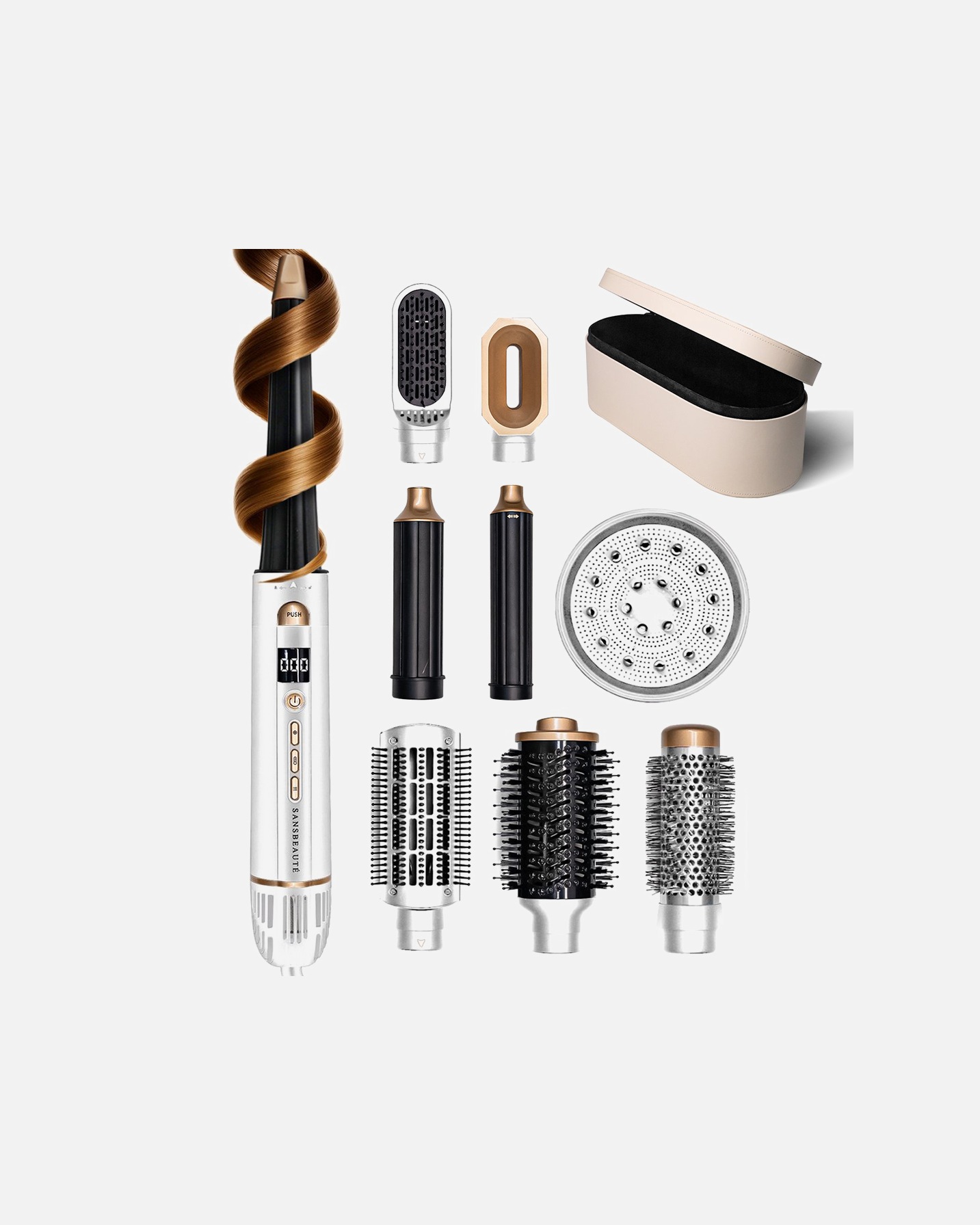 Rouleaux à cheveux pour UnisexeSansbeauteDefault Brand Line9-en-1 Airstyler avec diffuseur et boîte de rangement - Multistyler1 Piece