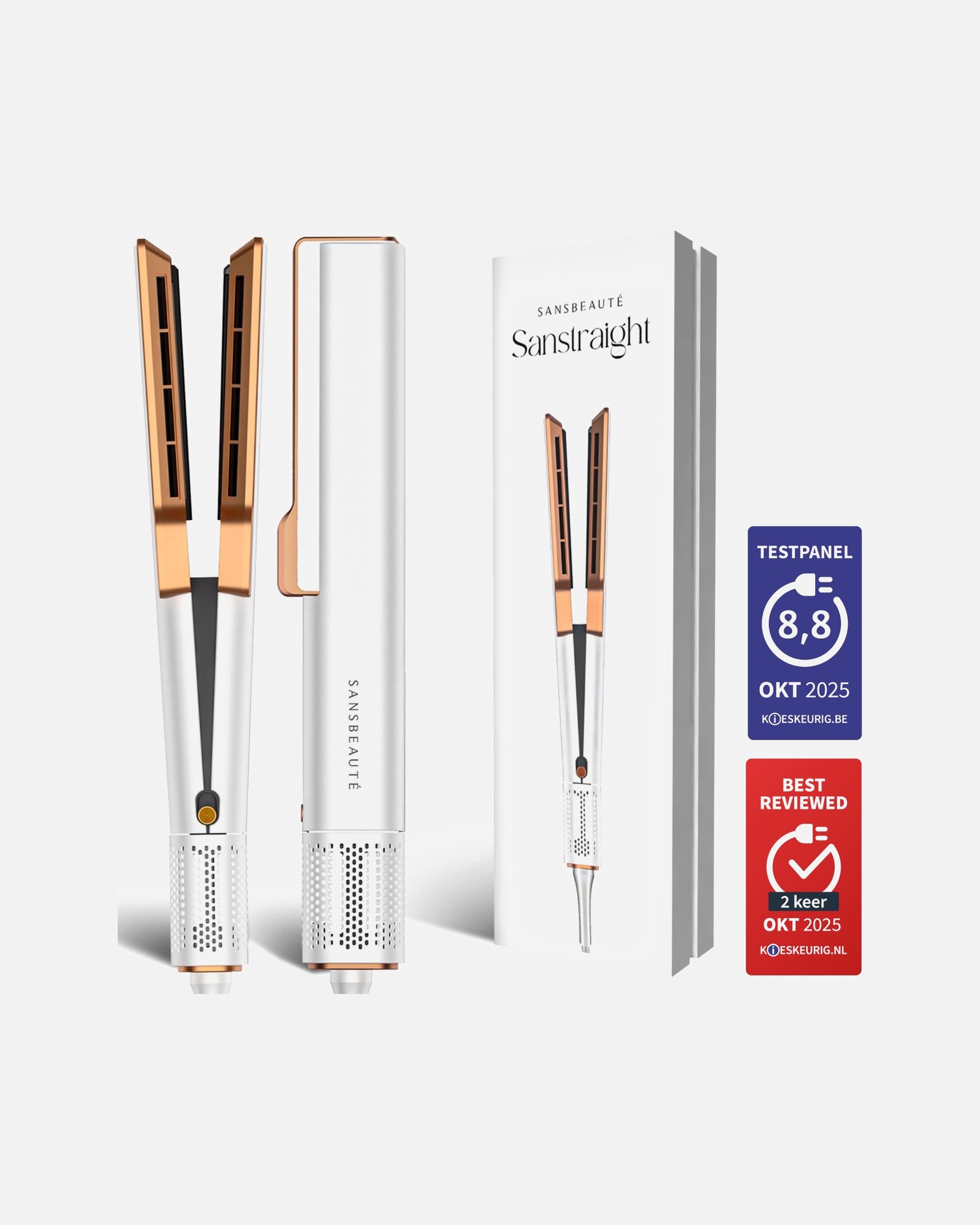 lisseur pour UnisexeSansbeauteDefault Brand LineSanstraight Lisseur utilisable sur cheveux secs ou mouillés - 2 en 11 Piece