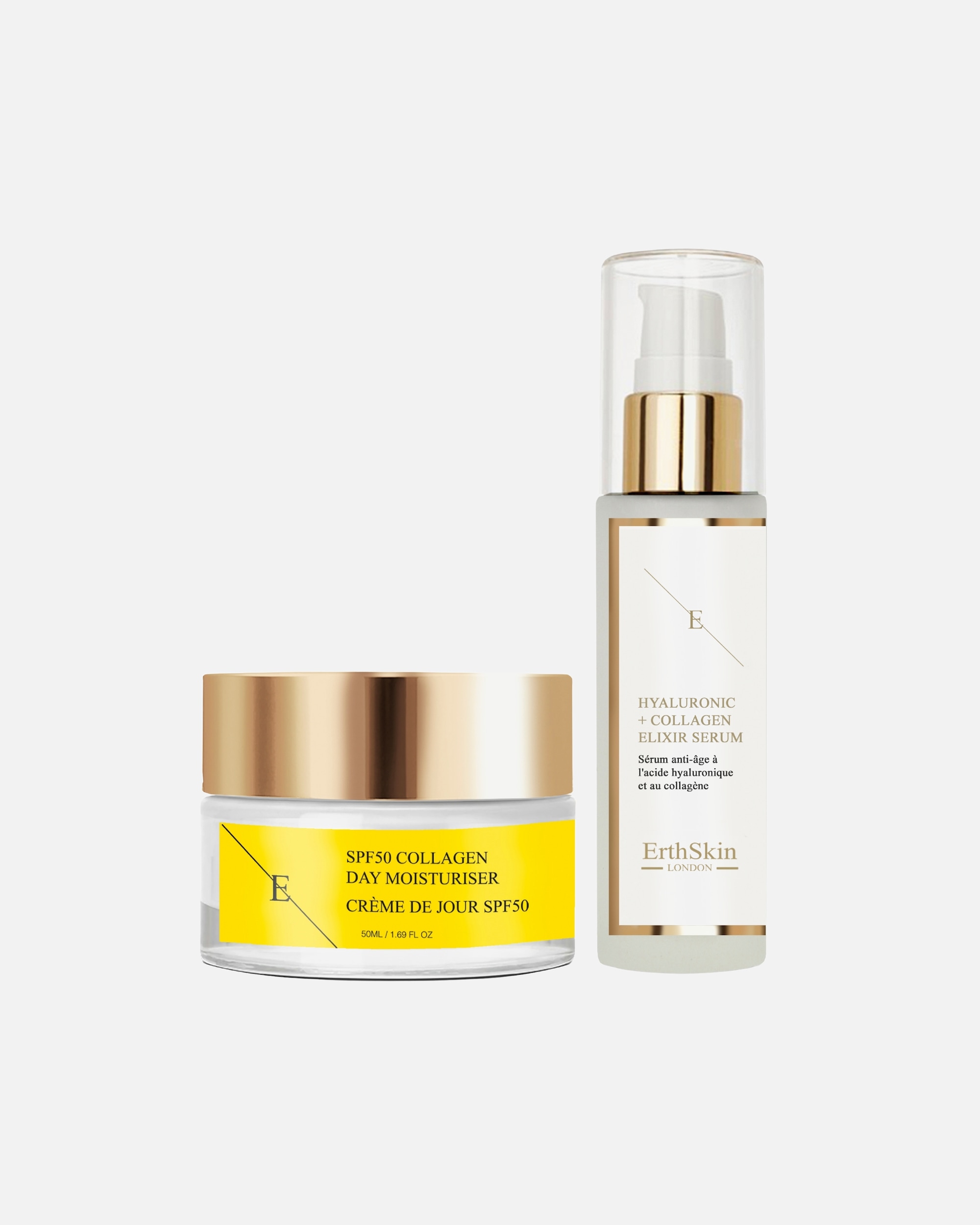 Gezichtsverzorgingsset voor ErthSkin LondonSPF + Collageen Hydratatie Duo1 stuk