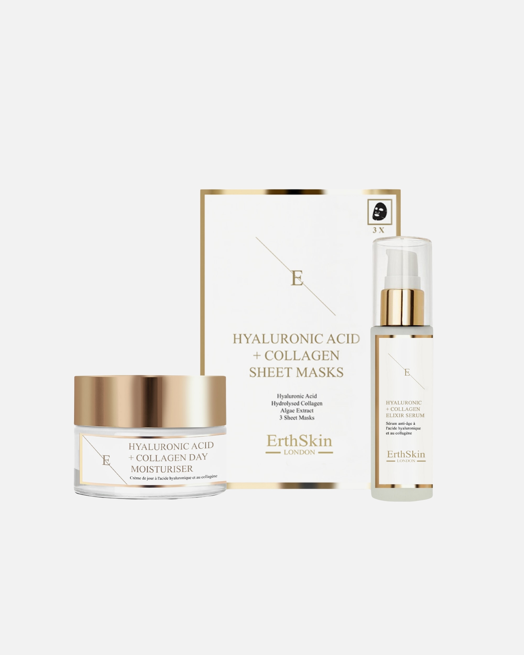 Gezichtsverzorgingsset voor Hydra Lift Glow Trio1 stuk