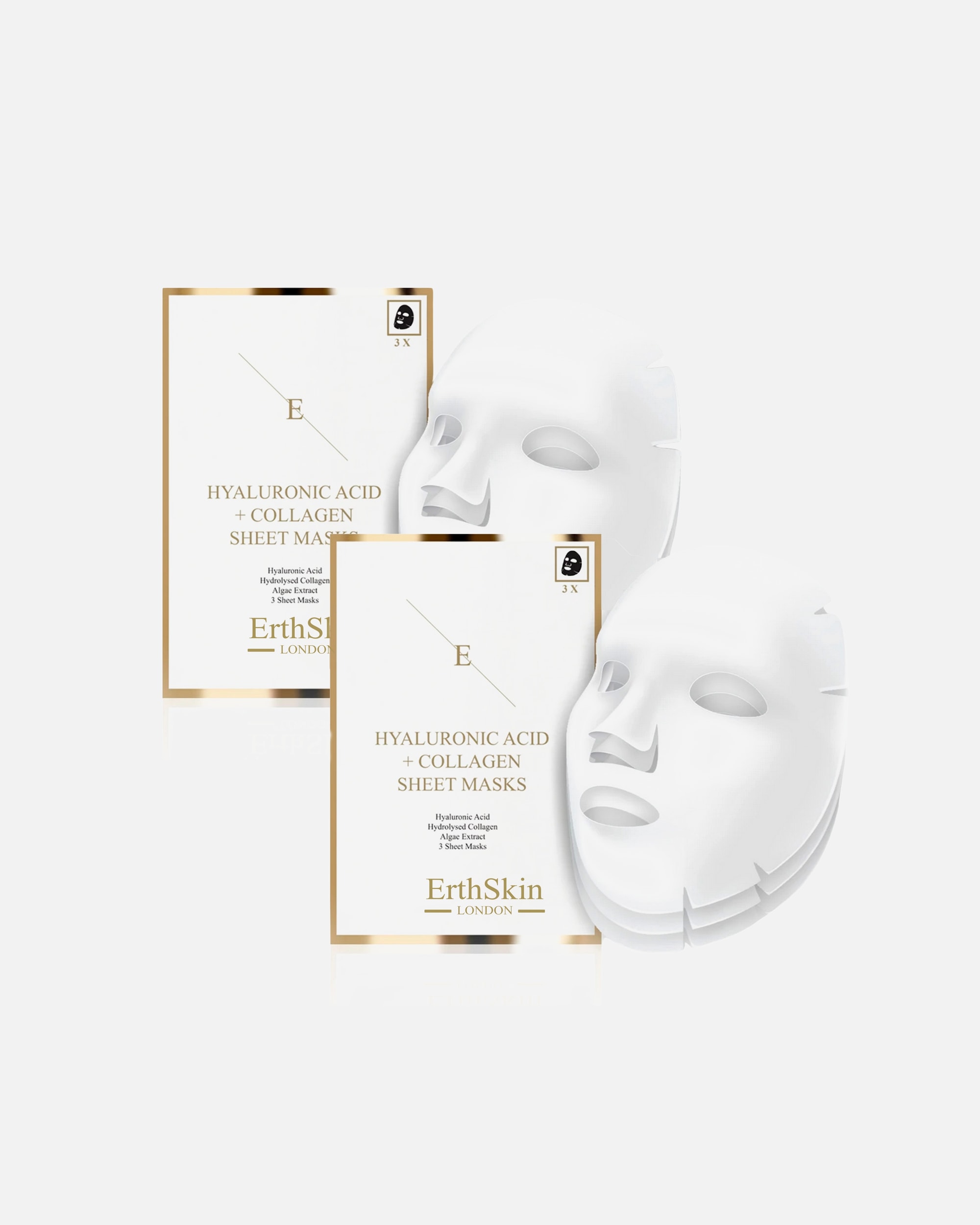 Masque tissu pour FemmeErthSkin LondonMasque à l'acide hyaluronique et au collagène1 pièce
