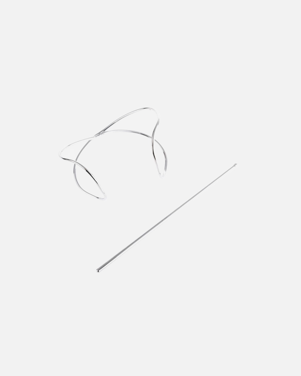 Barrette pour UnisexeCollier de cheveux en forme de XArgent