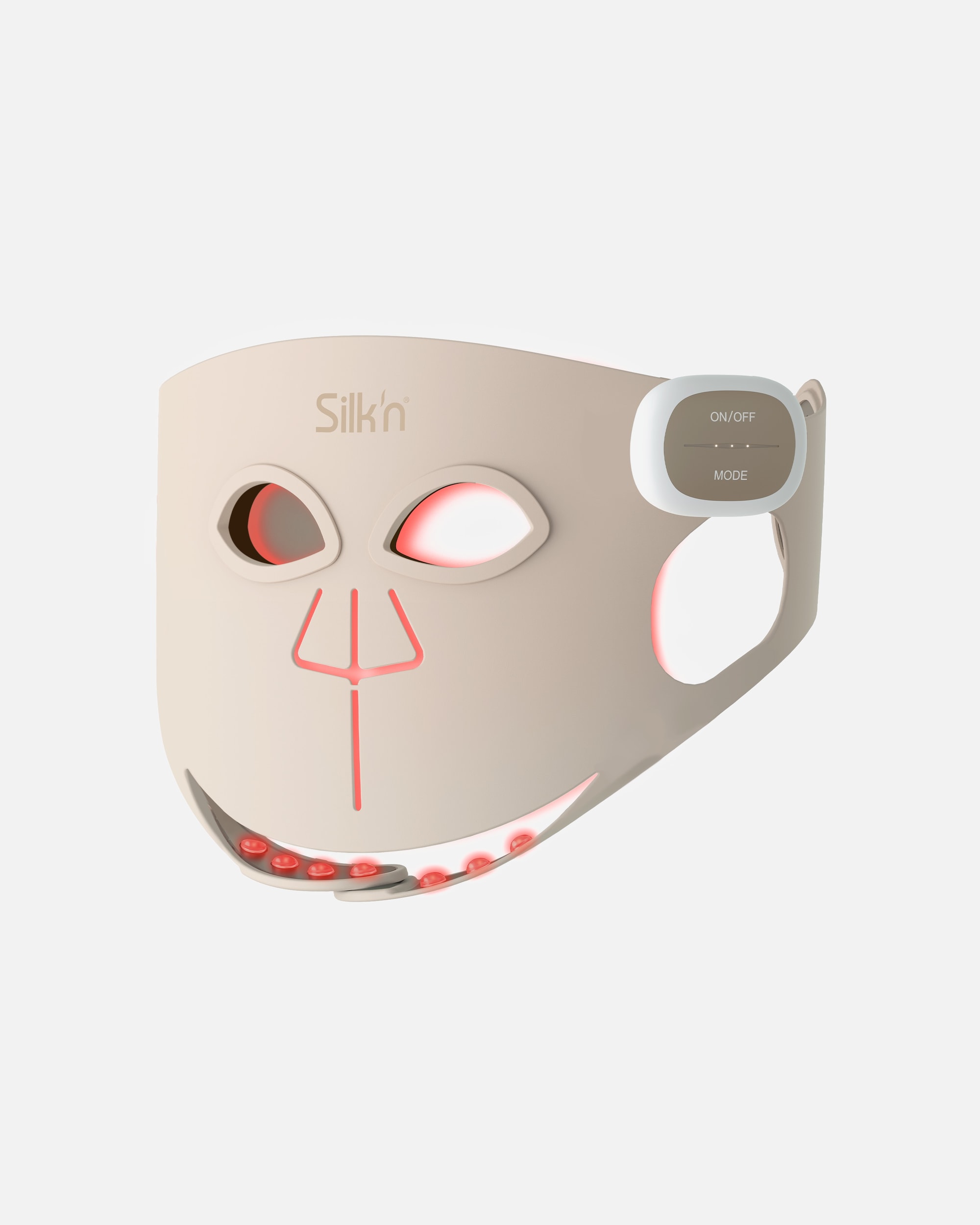 Elektrisch gezichtsmassage apparaat voor UnisexSilk'nFace LED Mask ProBeige