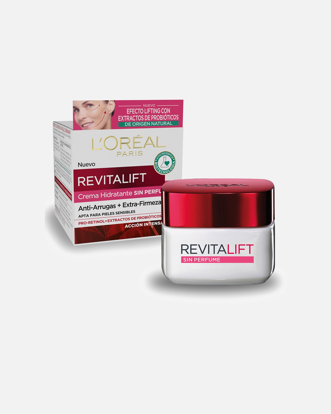 Soin anti-âge pour FemmeL’Oréal ParisREVITALIFT SANS PARFUM pour peaux sensibles, anti-rides SPF1550 ml
