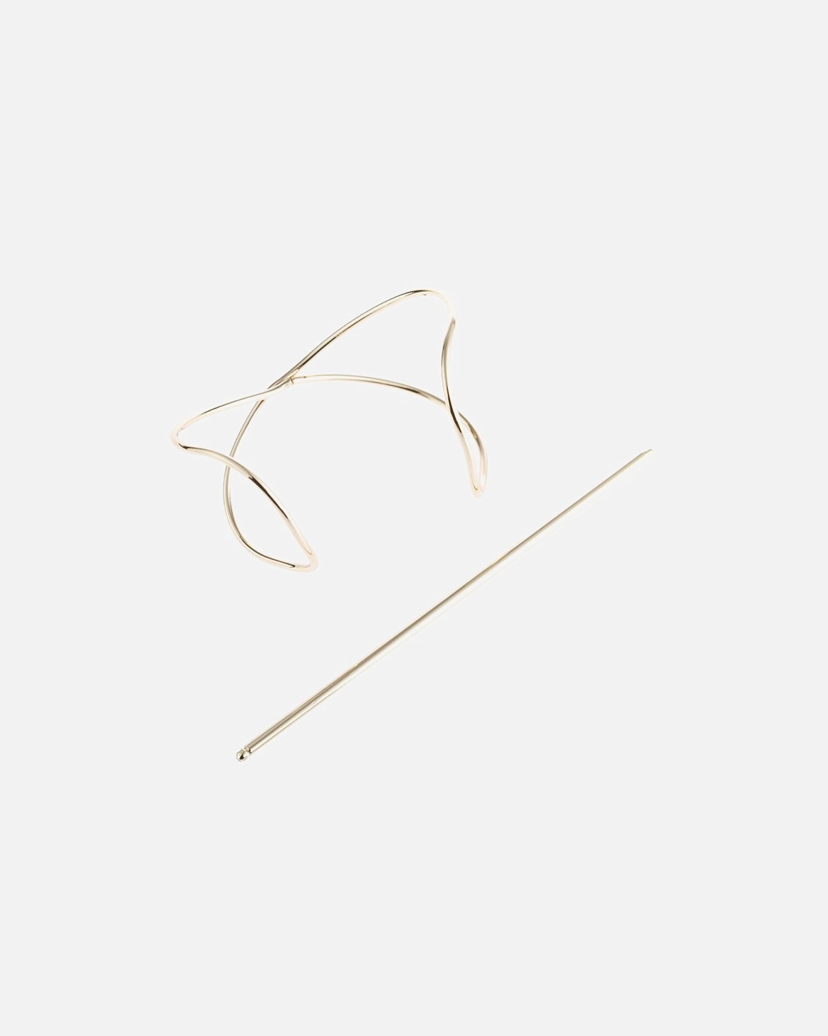 Haarspeld voor UnisexSOHODefault Brand LineX-vormige HaarmanchetGoud