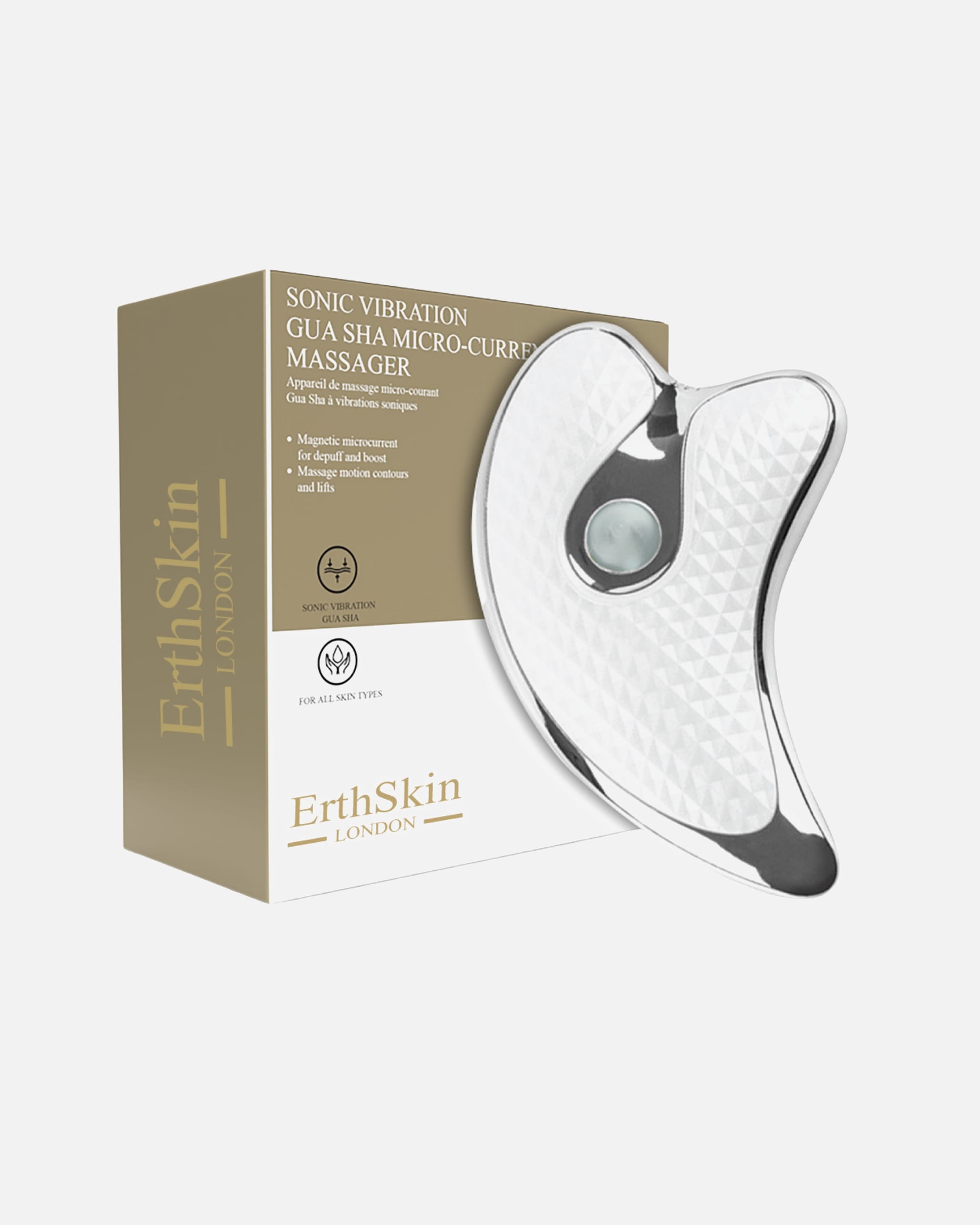 Appareil électrique de massage du visage pour FemmeErthSkin LondonMasseur à microcourant GuaSha à vibrations soniqueschaque