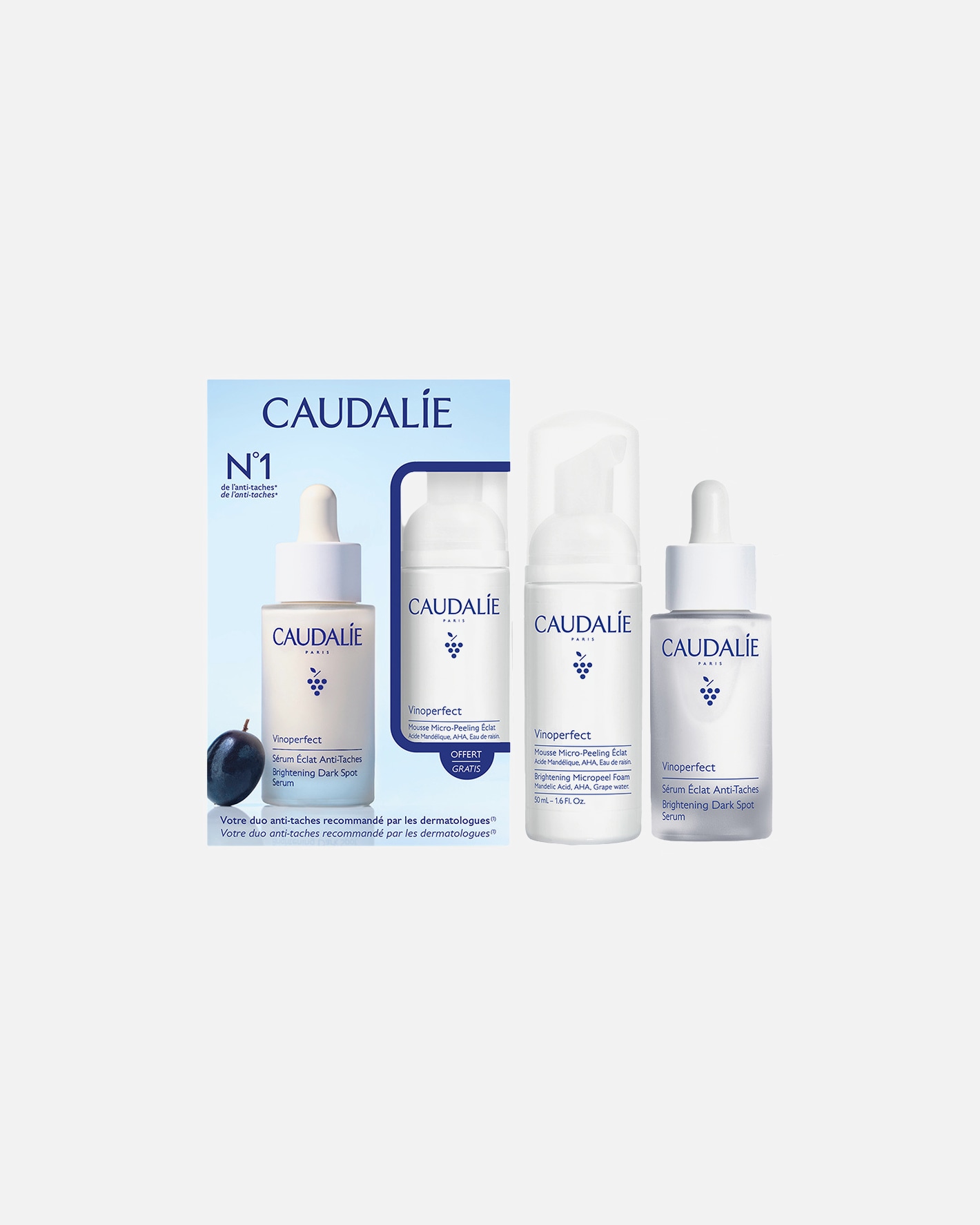 pour UnisexeCaudalieVinoperfect Brightening Serum & Micropeel Set1 pièce