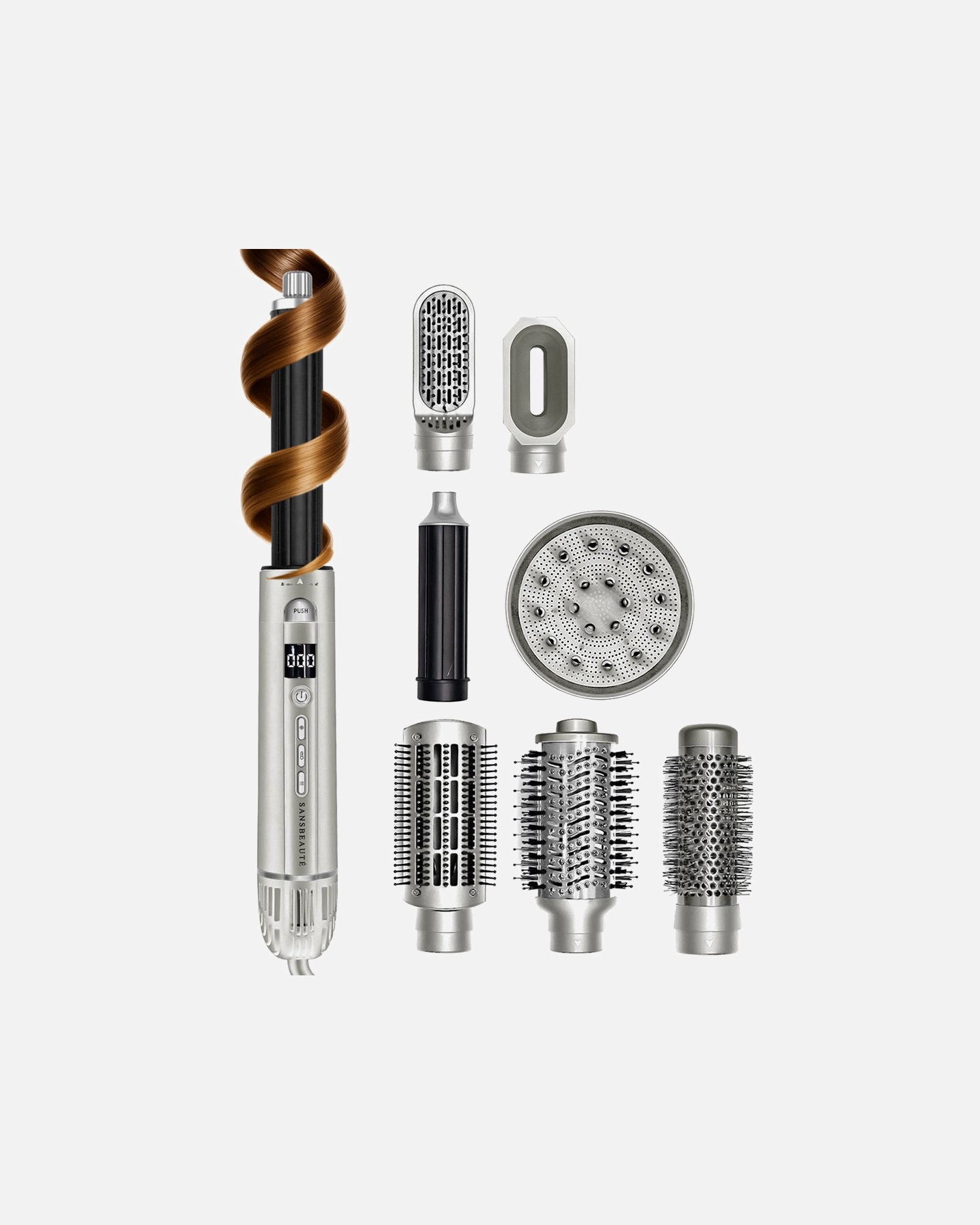 Haarstylingset voor UnisexSansbeauteDefault Brand Line8-in-1 Airstyler met Diffuser - Multistyler1 Piece